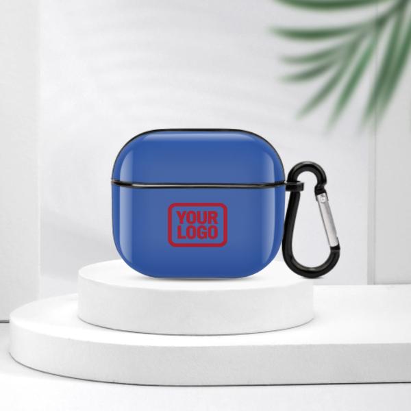 Maßgeschneidertes Himmelblau Rot AirPods-Hülle (3. Generation)