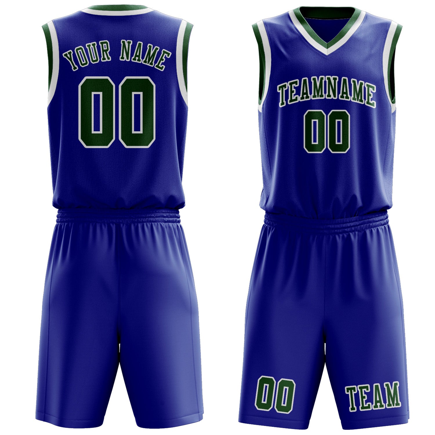 Benutzerdefiniertes Professionelles Himmelblau Moosgrün Basketballtrikot-Set