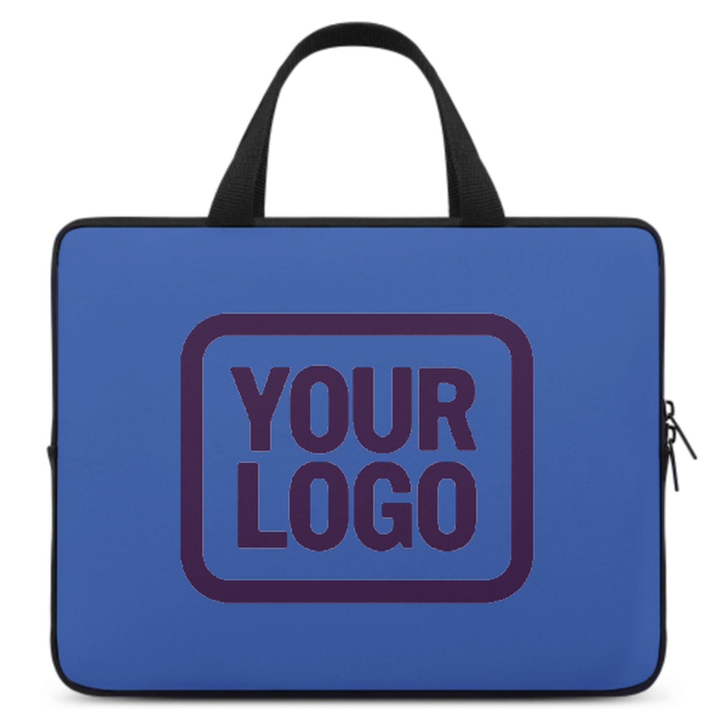 Sac pour ordinateur portable personnalisé bleu ciel violet