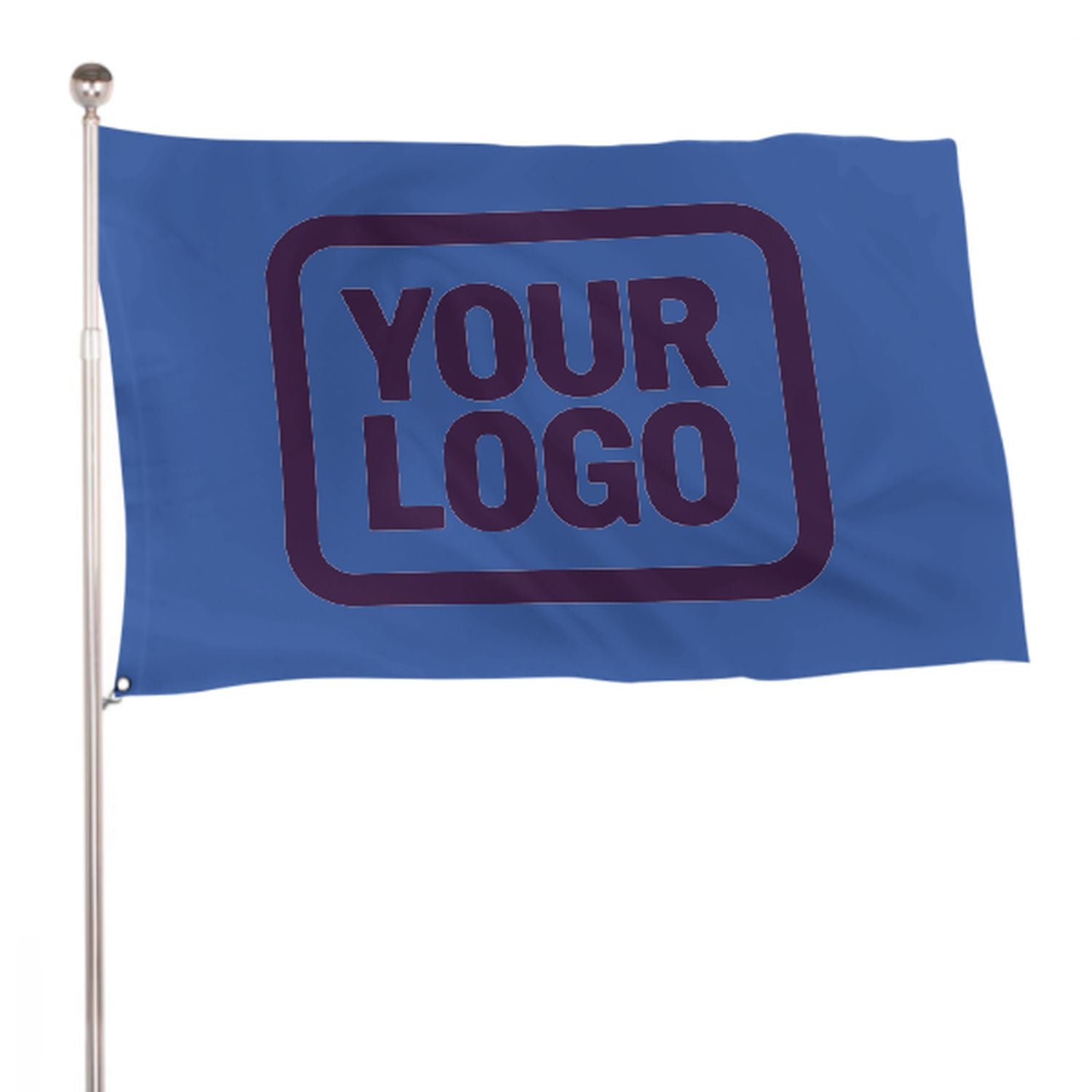 Maßgeschneidertes Himmelblau Lila Flagge