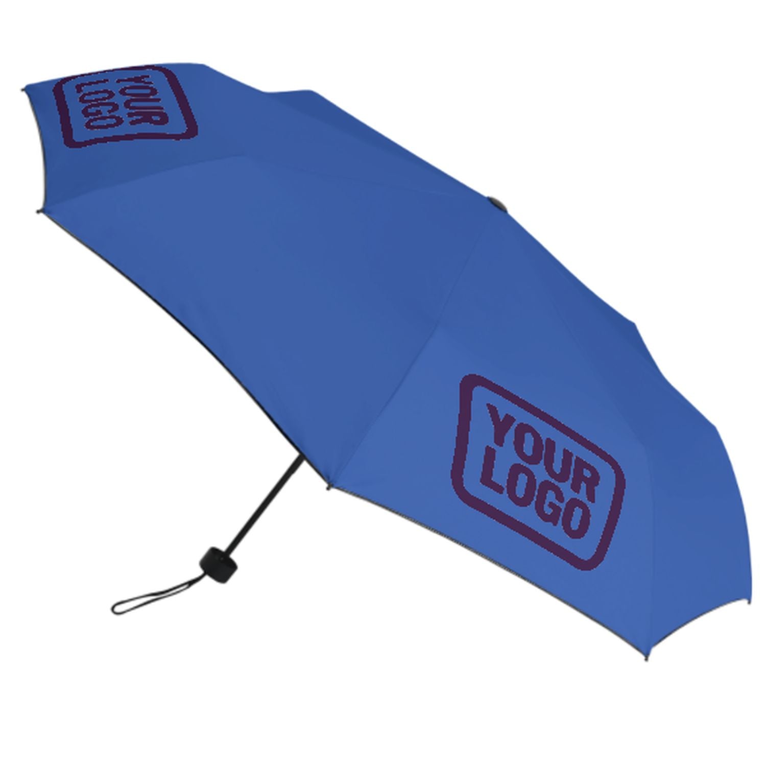 Maßgeschneidertes Himmelblau Lila Automatik-Regenschirm