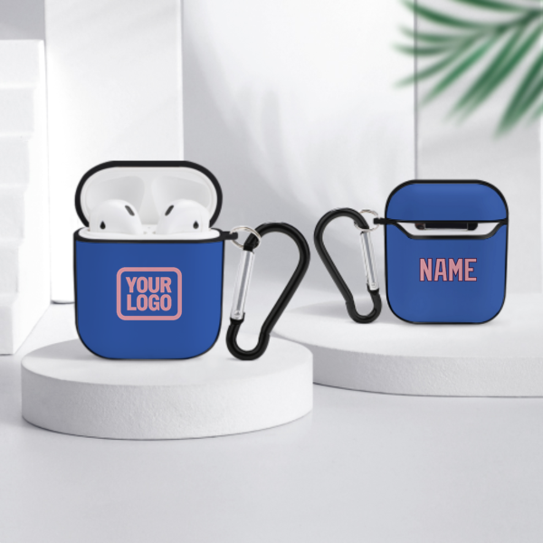 Maßgeschneidertes Himmelblau Rosa AirPods-Hülle