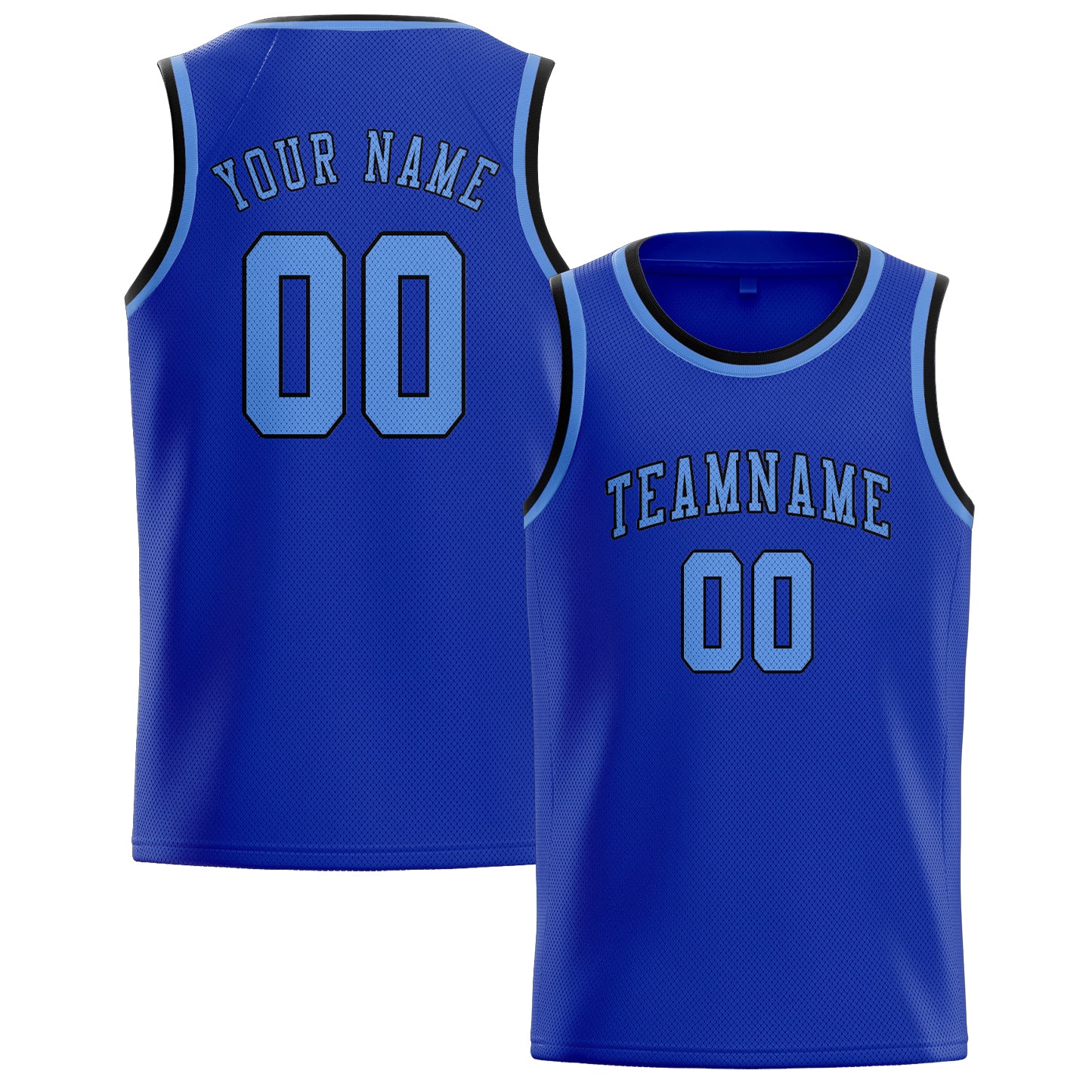 Benutzerdefiniertes Professionelles Himmelblau Hellblau Basketballtrikot