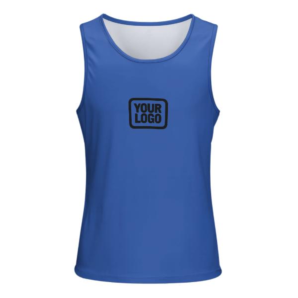 Maßgeschneidertes Himmelblau Schwarz Herren Tanktop