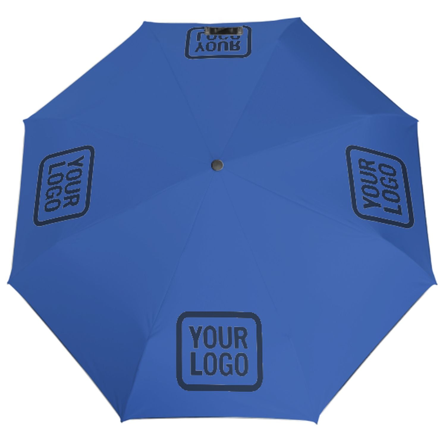 Maßgeschneidertes Himmelblau Marineblau Automatik-Regenschirm