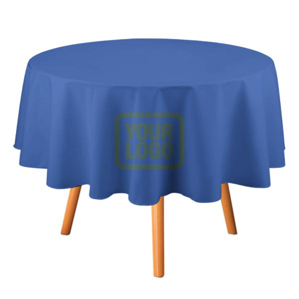 Maßgeschneidertes Himmelblau Blaugrün Runde Tischdecke
