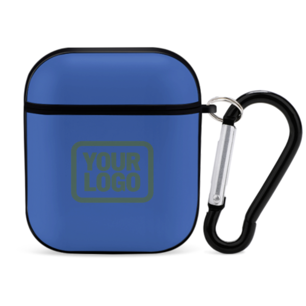 Maßgeschneidertes Himmelblau Blaugrün AirPods-Hülle
