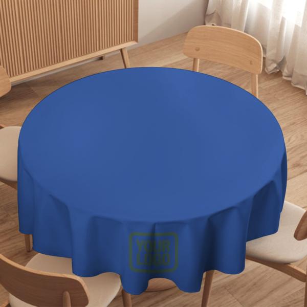 Maßgeschneidertes Himmelblau Blaugrün Runde Tischdecke
