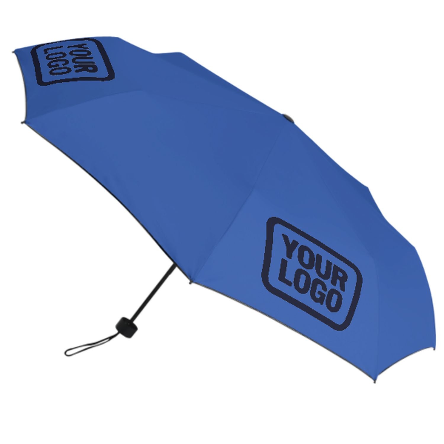 Maßgeschneidertes Himmelblau Stahlblau Automatik-Regenschirm