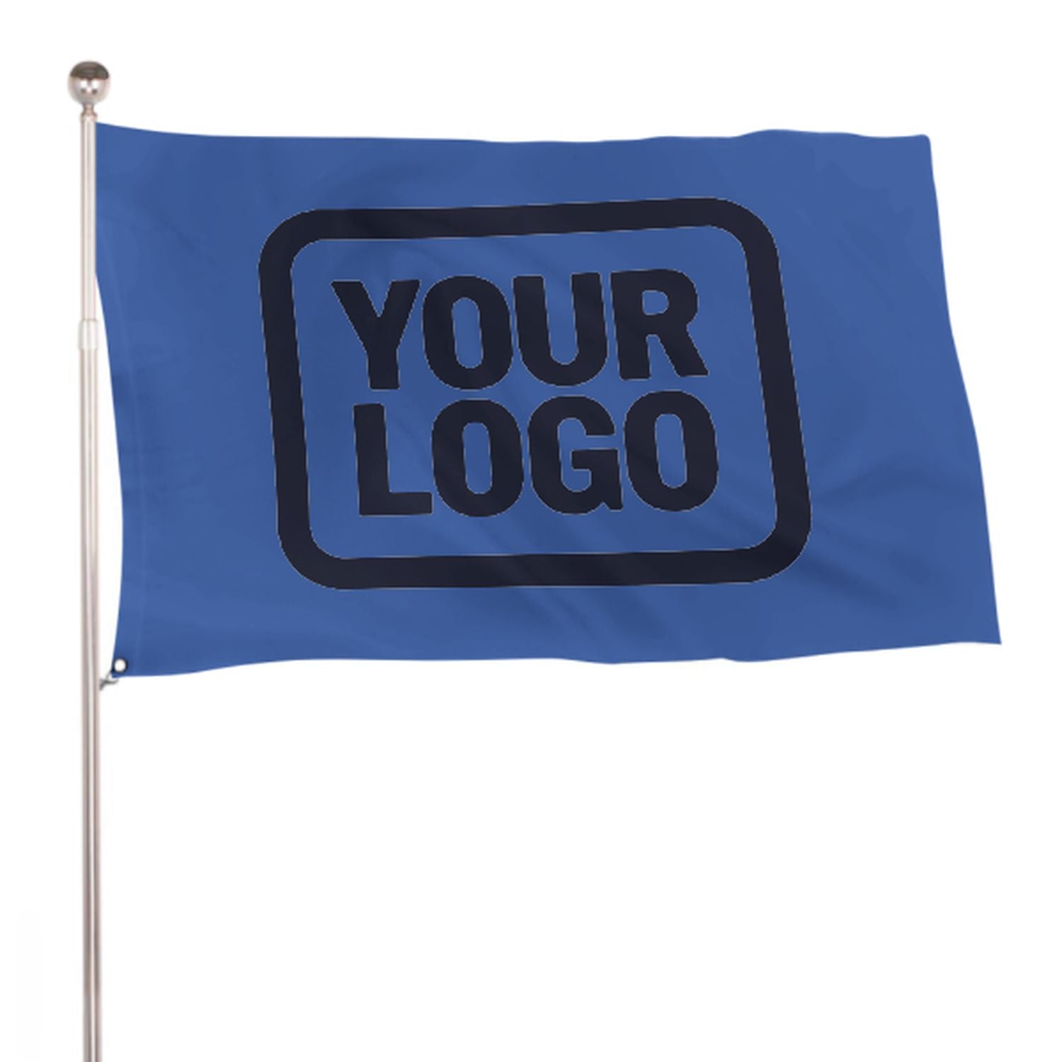 Maßgeschneidertes Himmelblau Stahlblau Flagge
