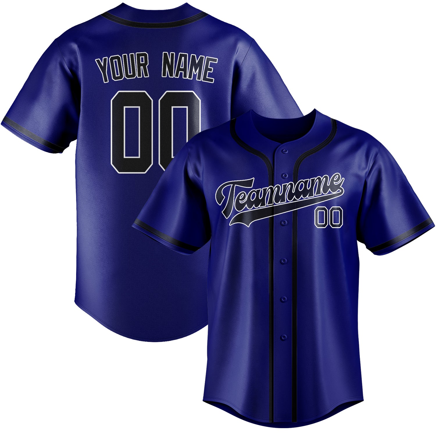 Benutzerdefiniertes Professionelles Himmelblau Stahlblau Baseballtrikot
