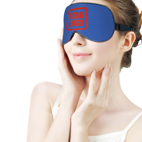 Maßgeschneidertes Himmelblau Orangerot Schlafmaske