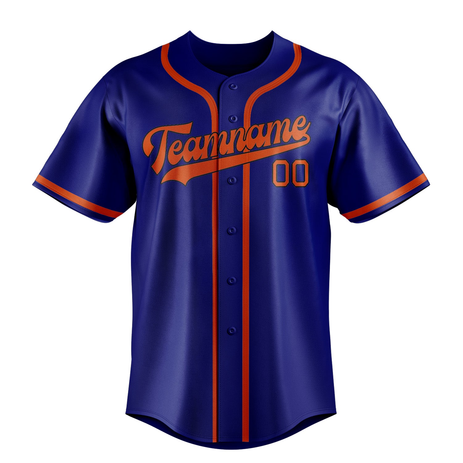 Benutzerdefiniertes Professionelles Himmelblau Orangerot Baseballtrikot