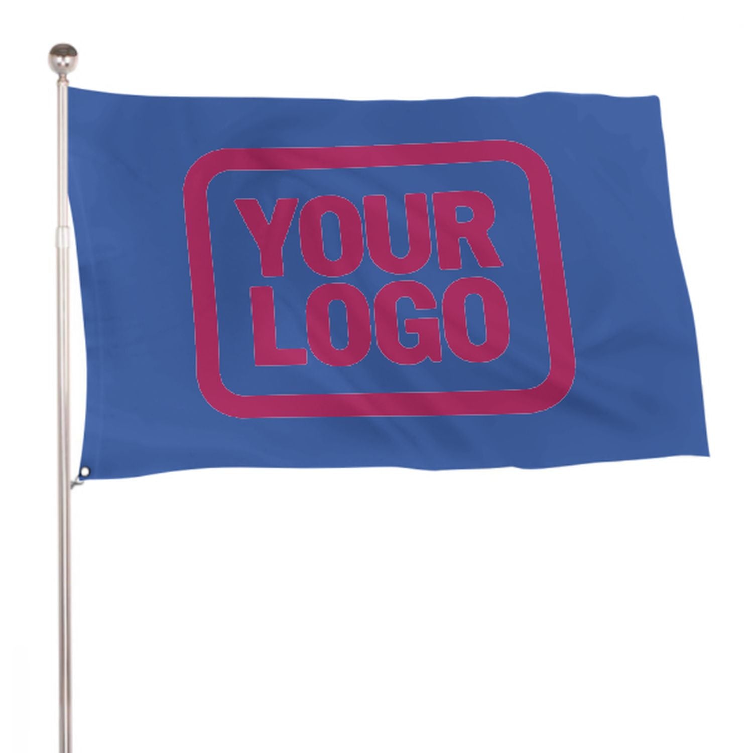 Maßgeschneidertes Himmelblau Rosarot Flagge