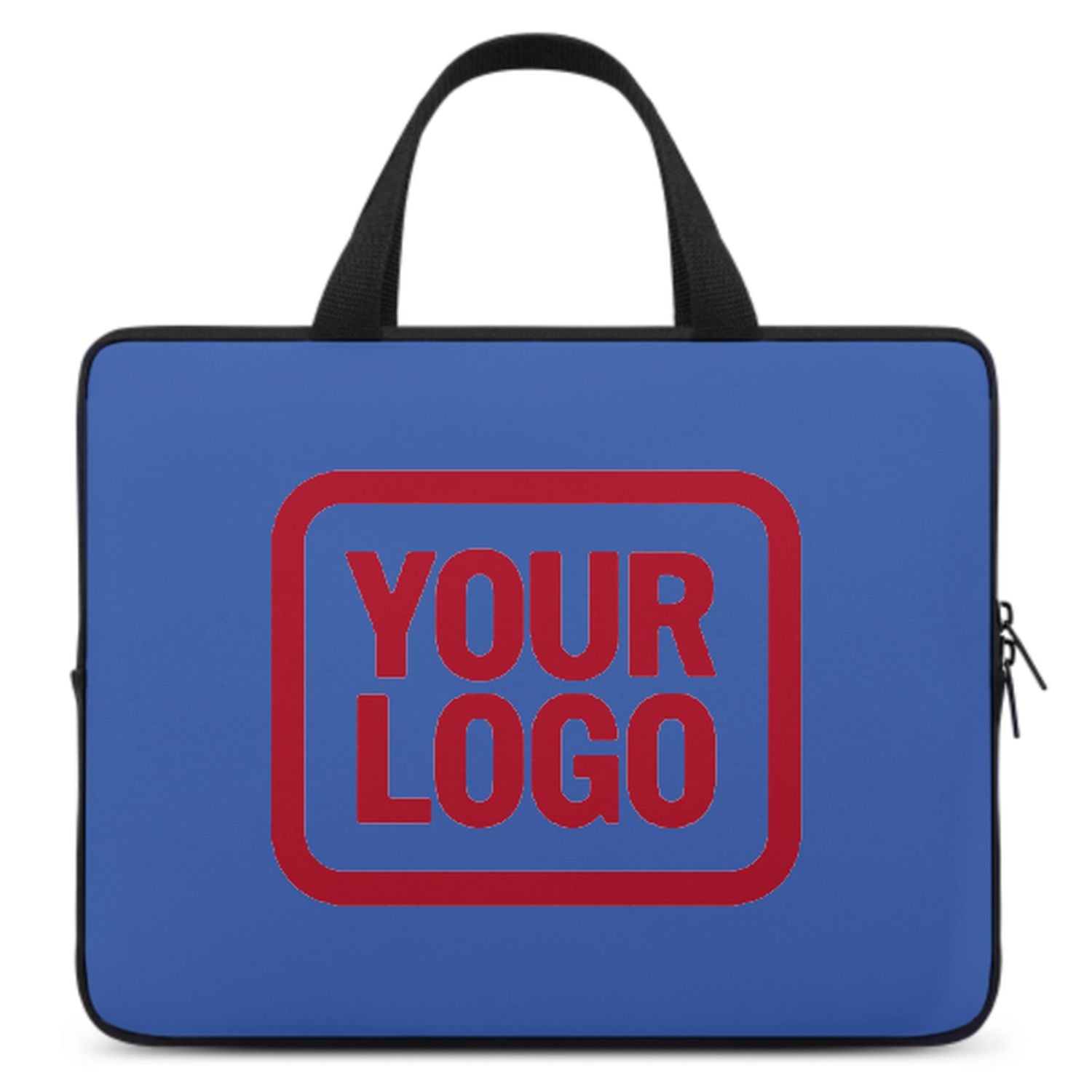 Sac pour ordinateur portable personnalisé bleu ciel rouge