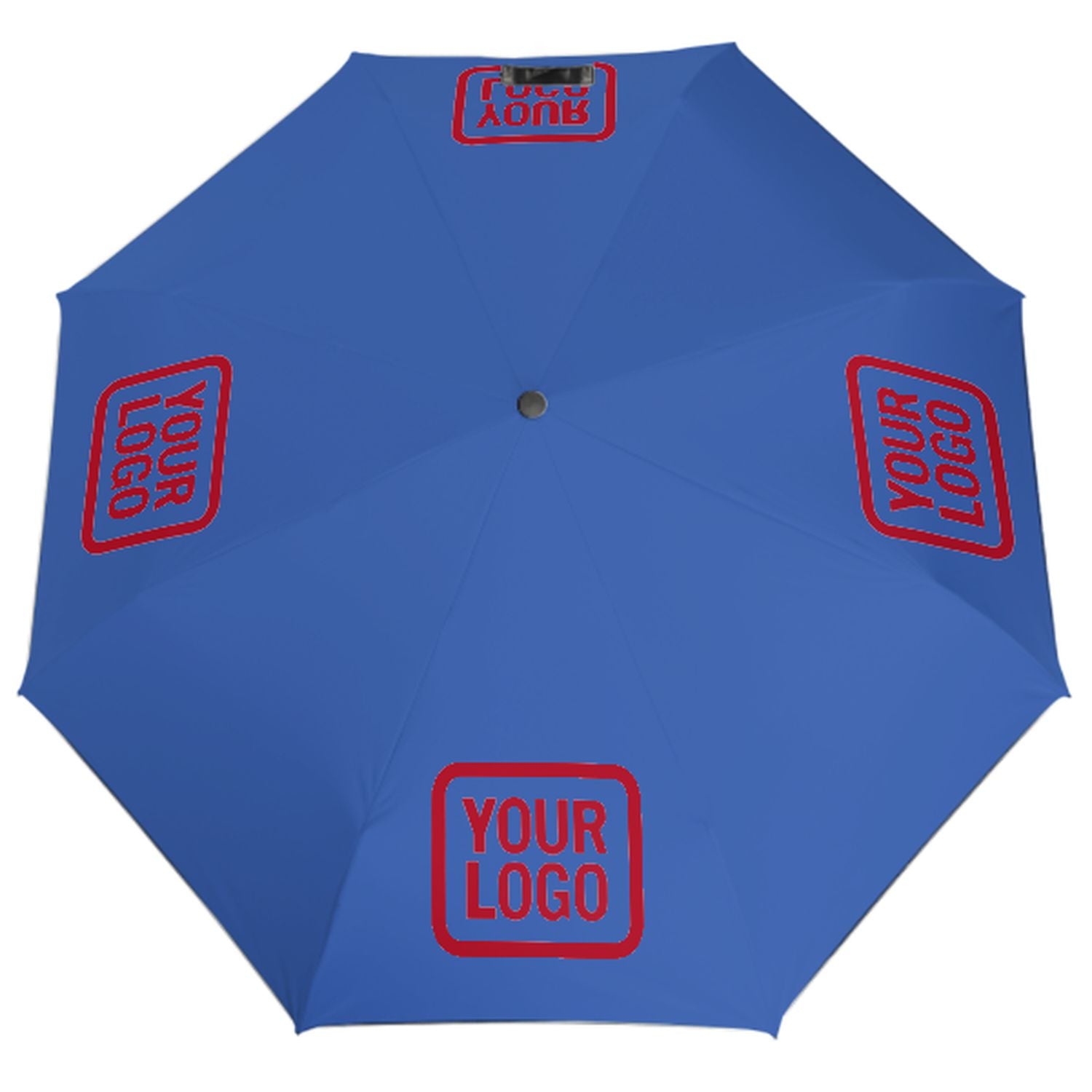 Maßgeschneidertes Himmelblau Rot Automatik-Regenschirm