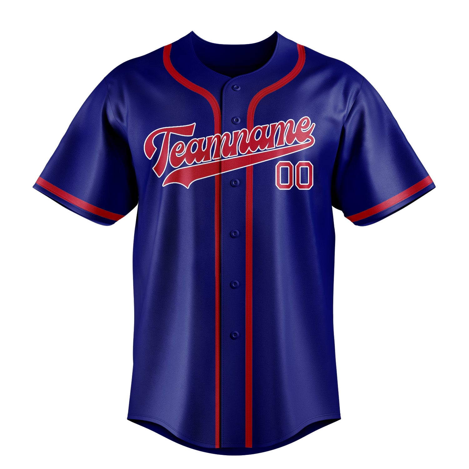 Benutzerdefiniertes Professionelles Himmelblau Rot Baseballtrikot