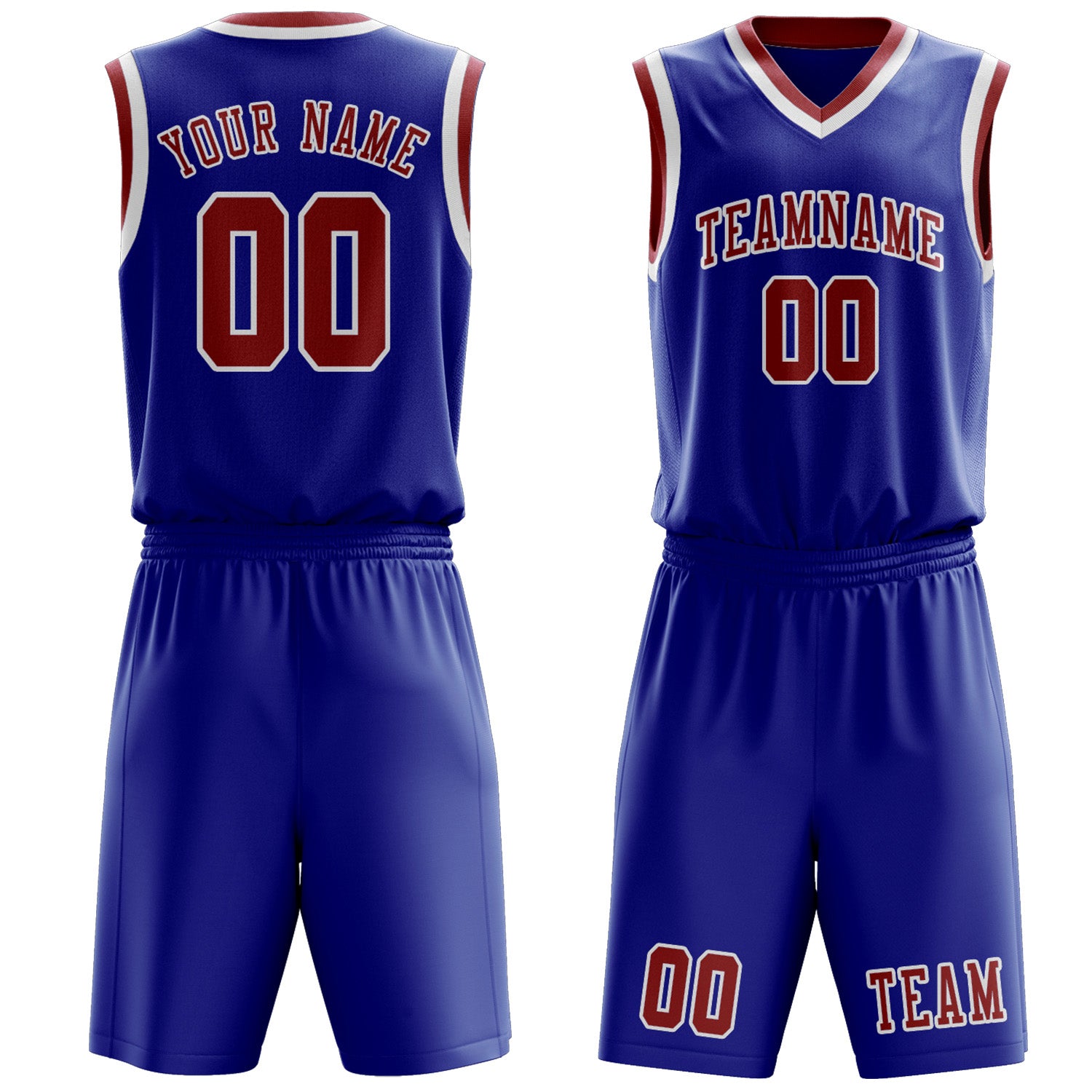 Benutzerdefiniertes Professionelles Himmelblau Rot Basketballtrikot-Set