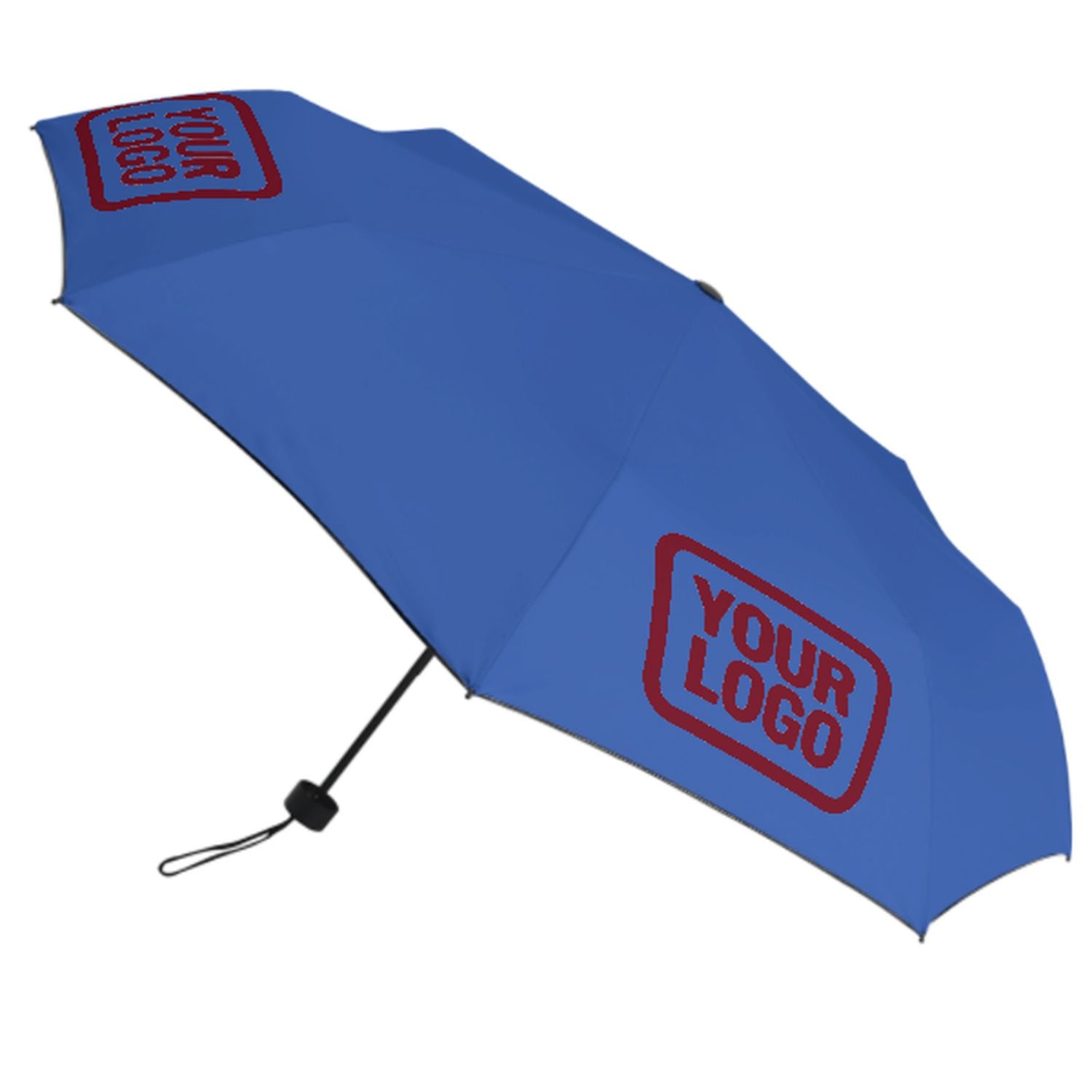 Maßgeschneidertes Himmelblau Karmesinrot Automatik-Regenschirm