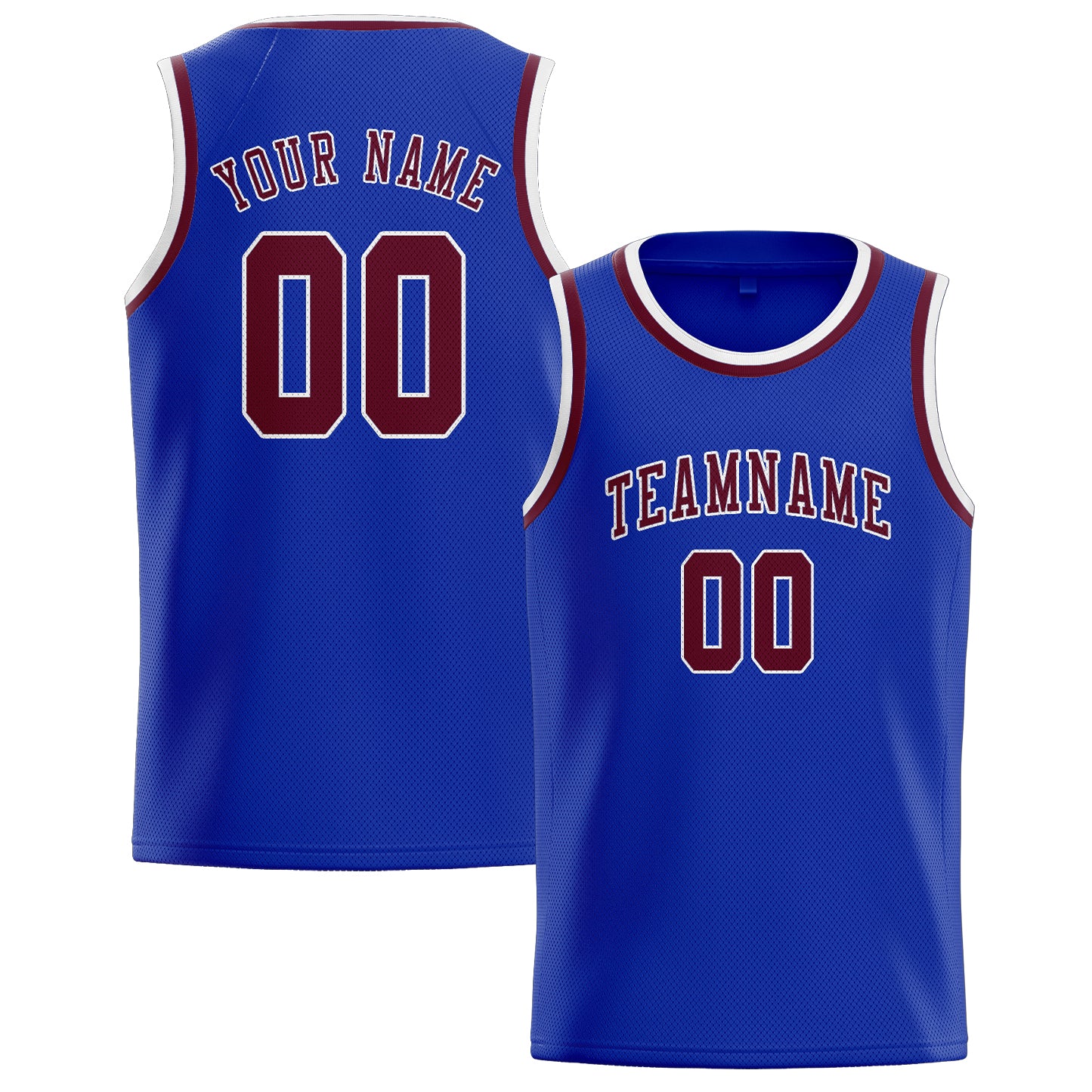 Benutzerdefiniertes Professionelles Himmelblau Karmesinrot Basketballtrikot
