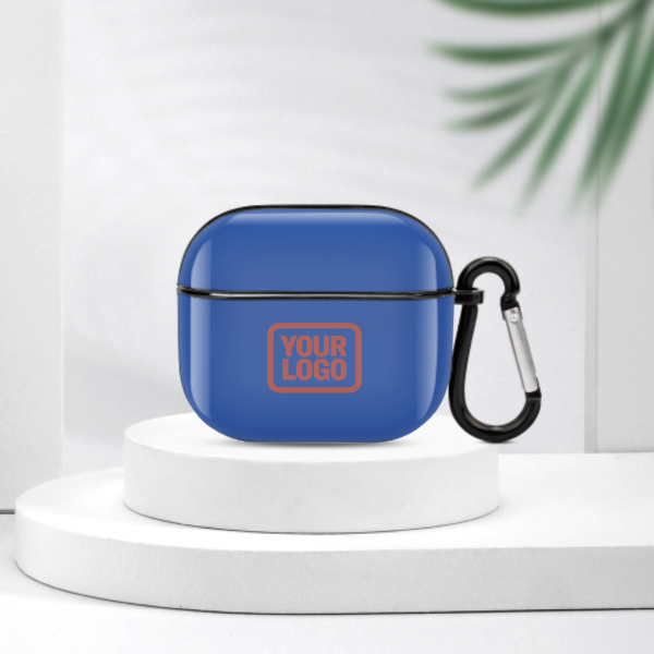 Maßgeschneidertes Himmelblau Kupferrose AirPods-Hülle (3. Generation)