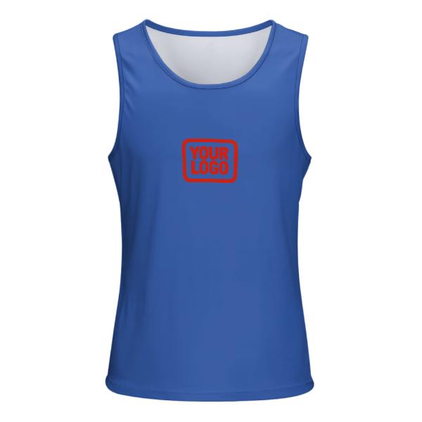 Maßgeschneidertes Himmelblau Orangerot Herren Tanktop