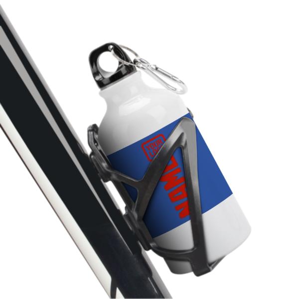 Maßgeschneidertes Himmelblau Orangerot Sportflasche
