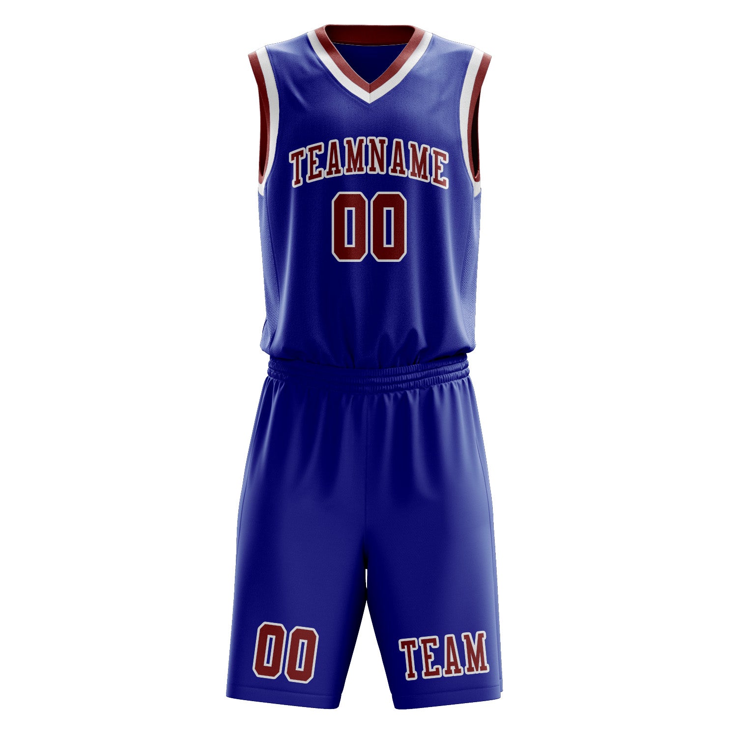 Benutzerdefiniertes Professionelles Himmelblau Korallenrot Basketballtrikot-Set