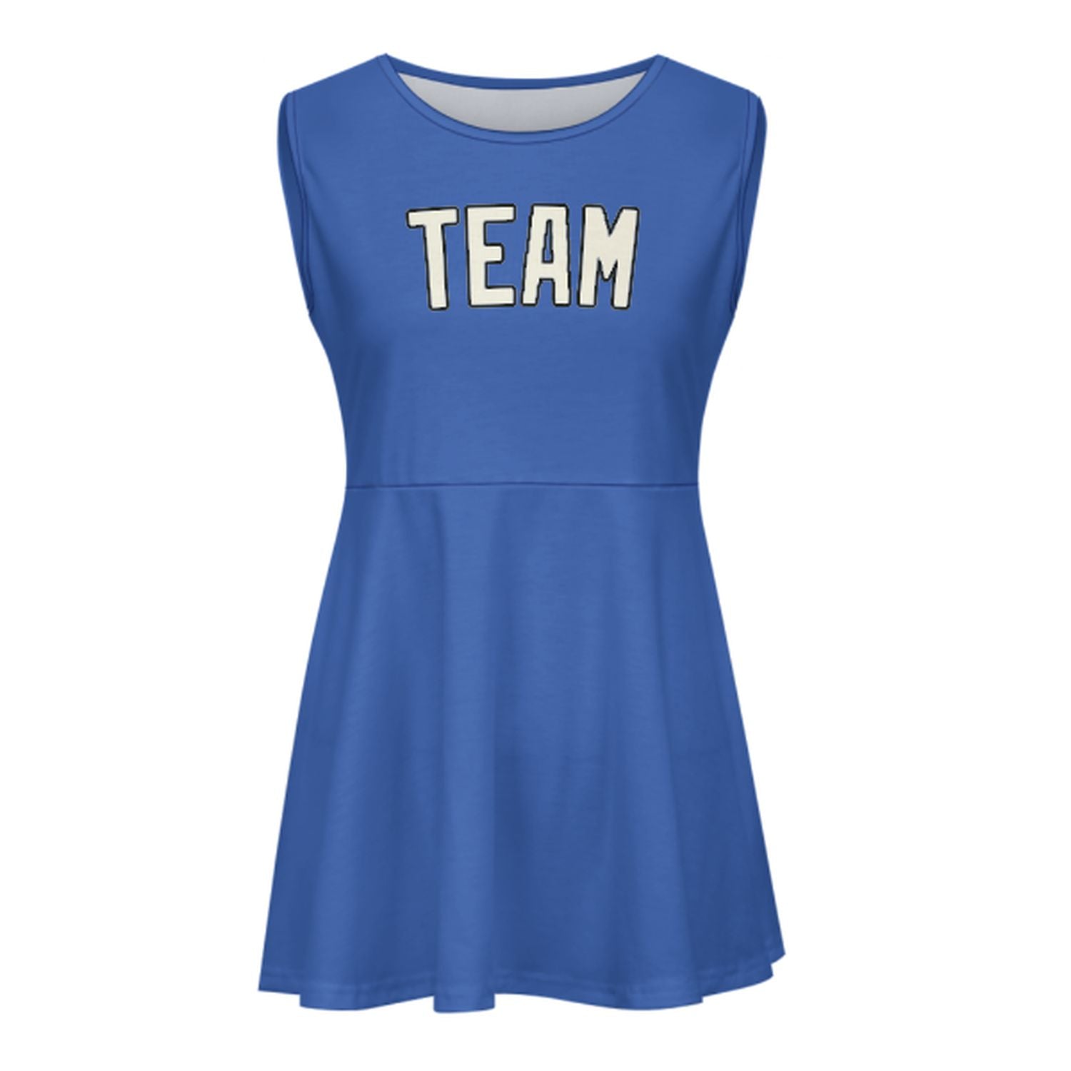 Maßgeschneidertes Himmelblau Beige Cheerleader-Kleid