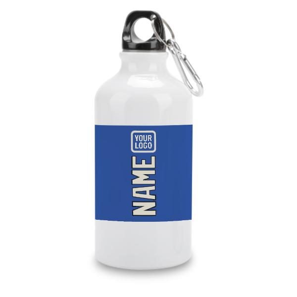 Maßgeschneidertes Himmelblau Beige Sportflasche
