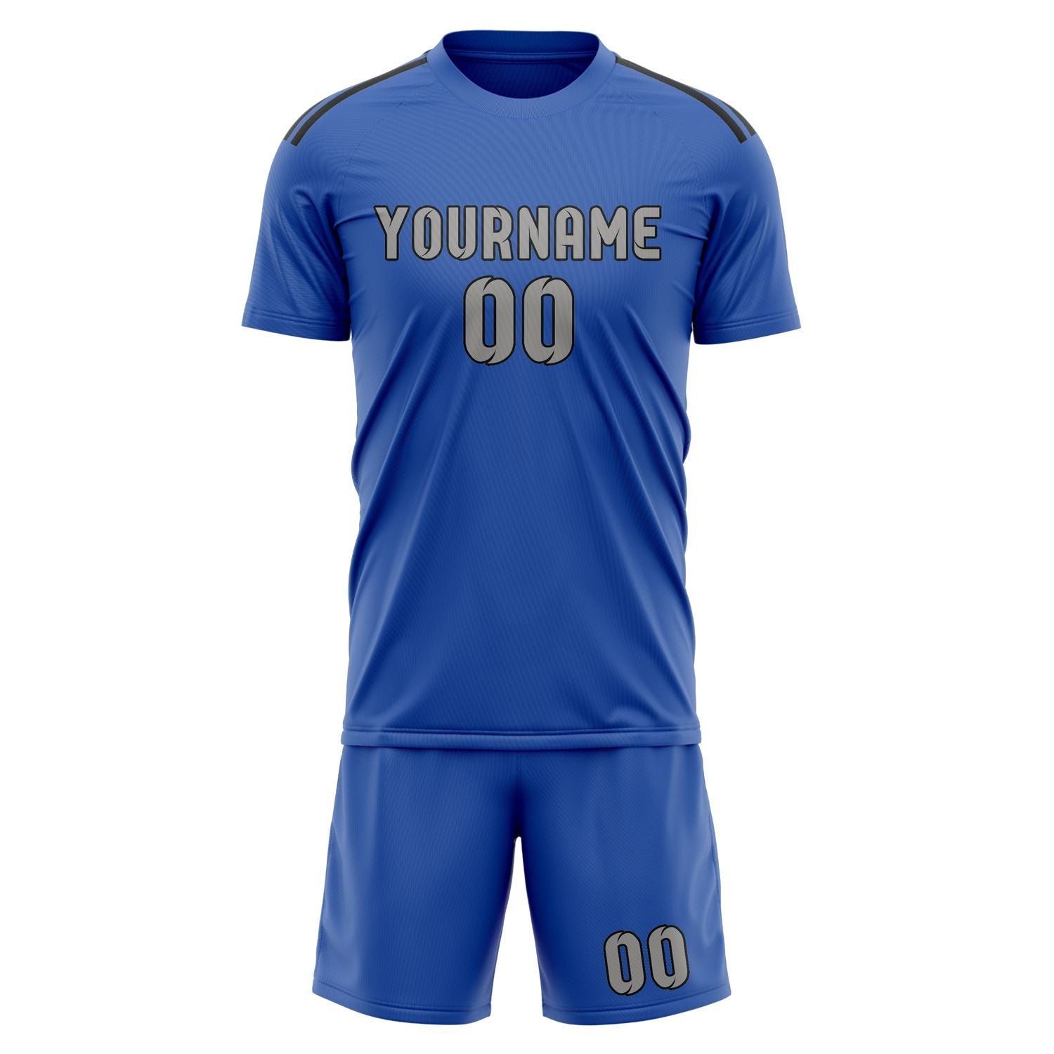 Set di maglie da football personalizzate blu cielo e grigie