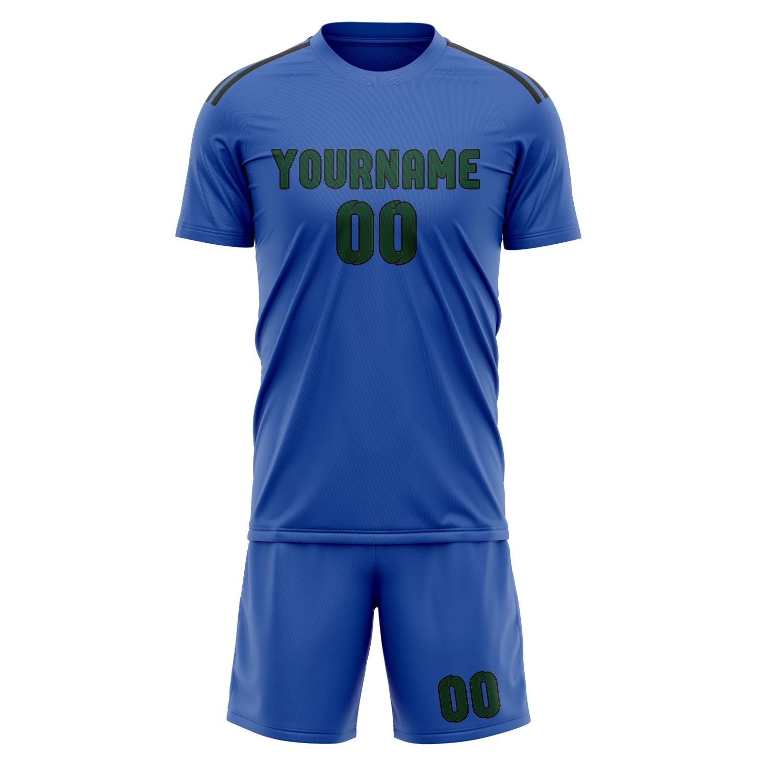 Set di maglie da football professionali blu cielo e verde muschio su misura