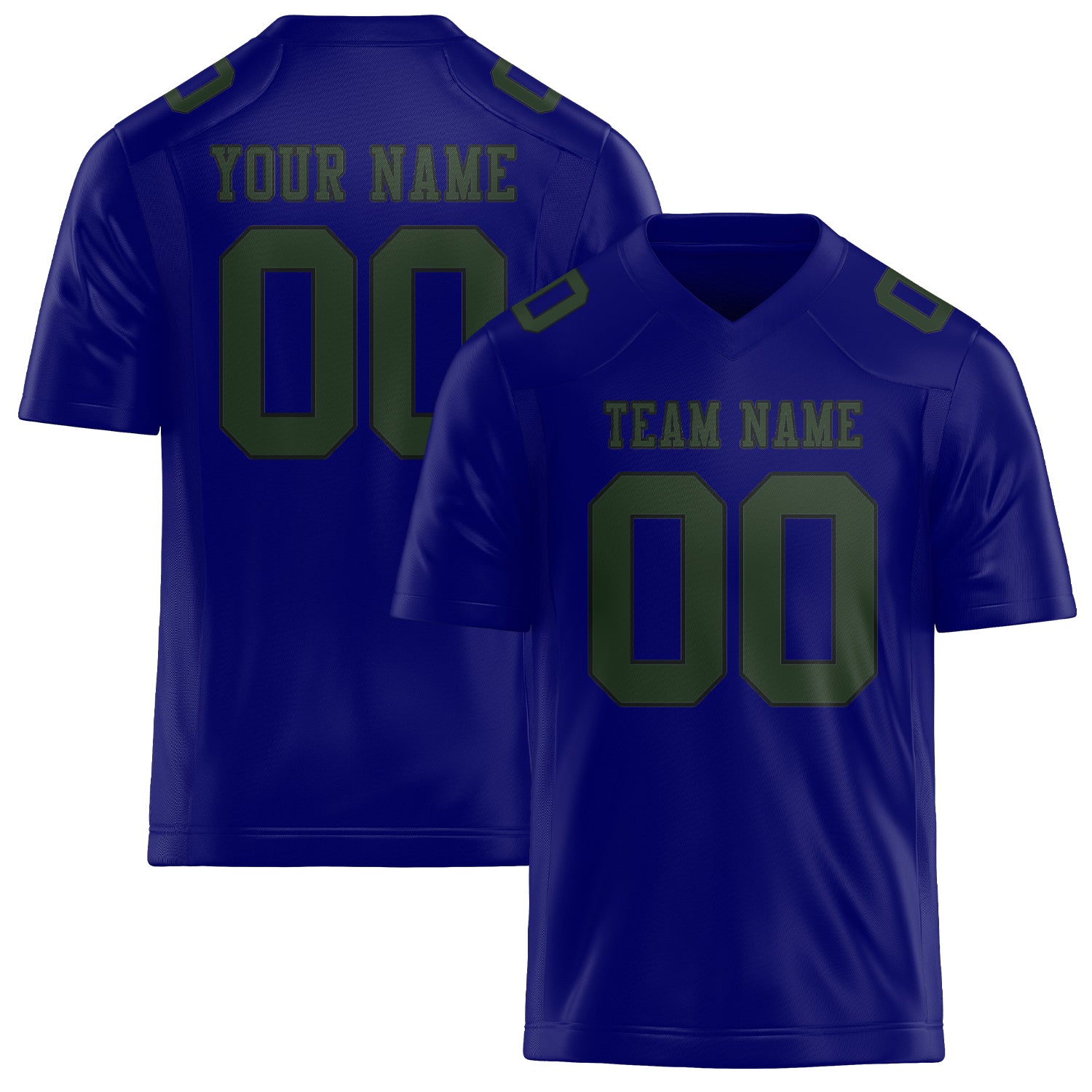 Maglia da rugby professionale blu cielo e verde abete su misura