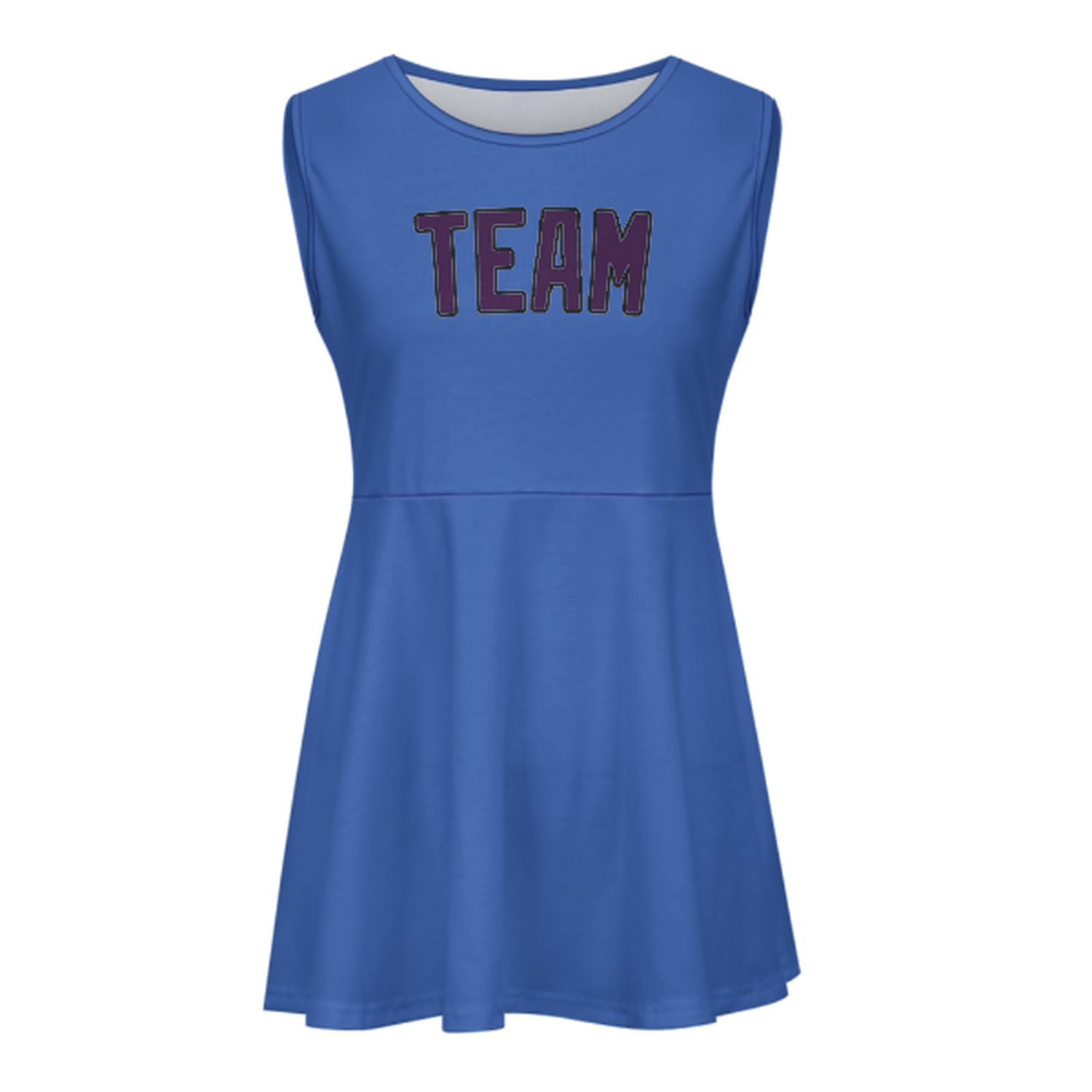 Maßgeschneidertes Himmelblau Lila Cheerleader-Kleid