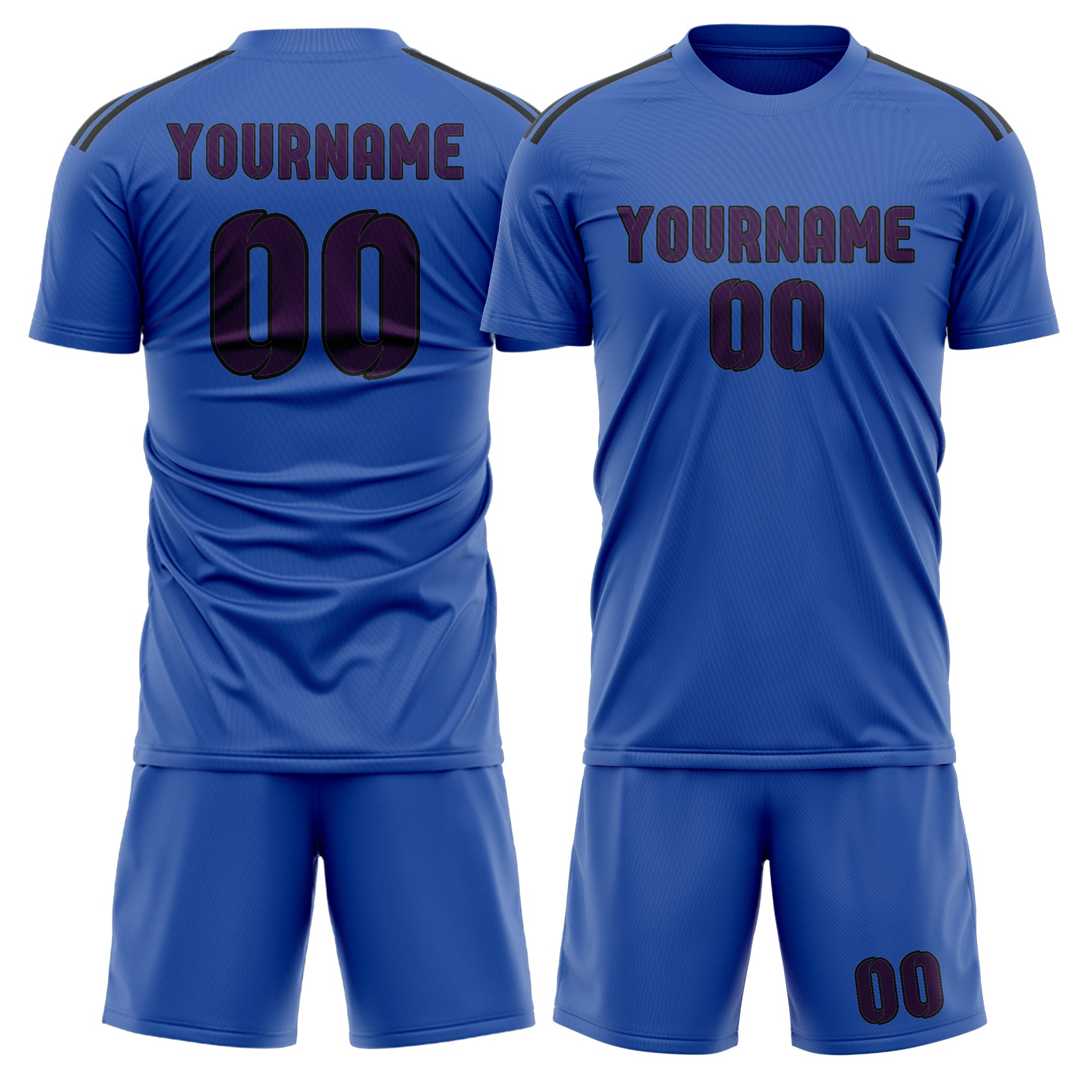 Set di maglie da football personalizzate blu cielo viola