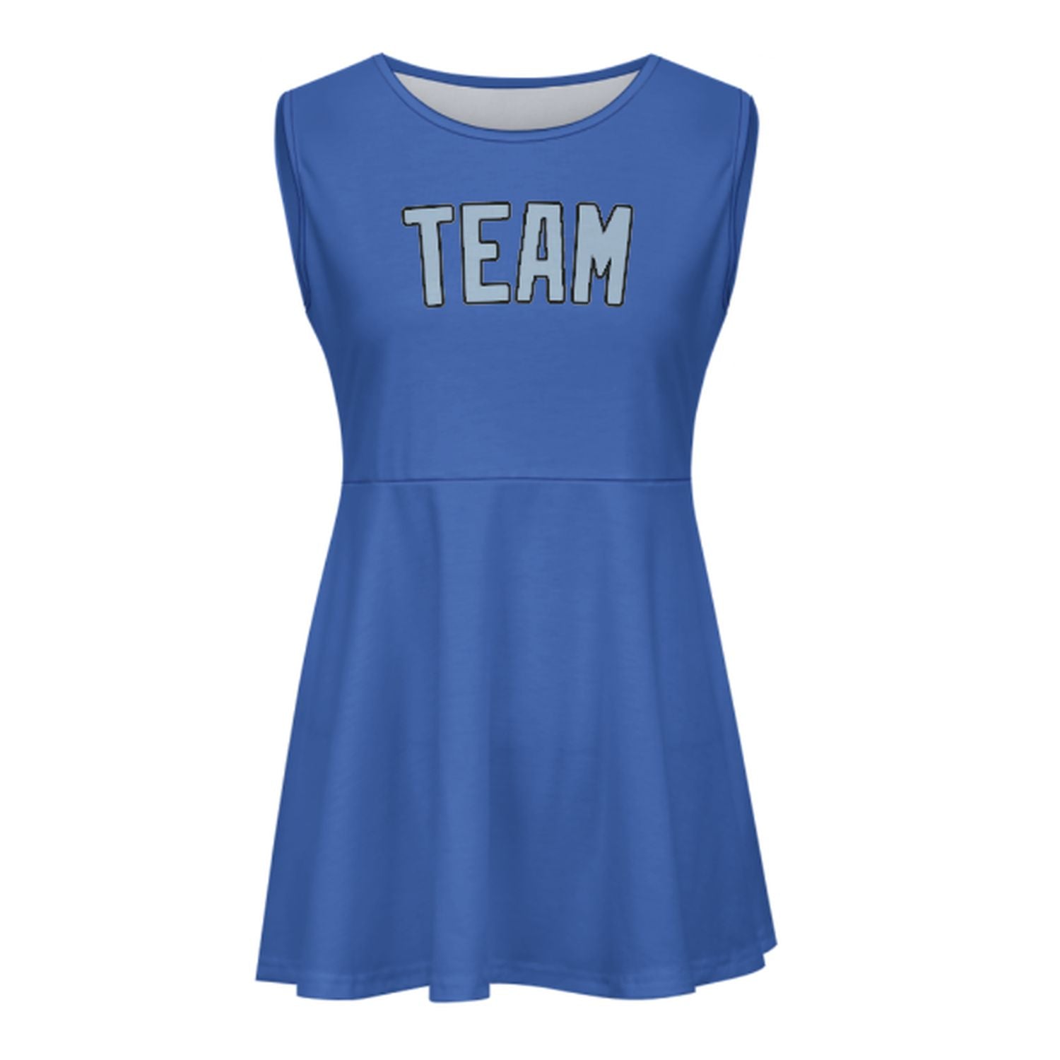 Maßgeschneidertes Himmelblau Hellblau Cheerleader-Kleid