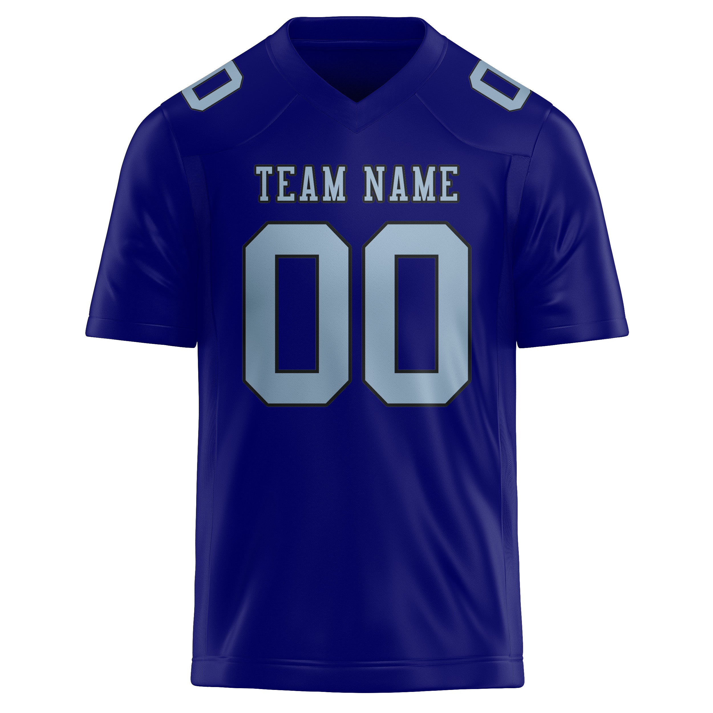 Maglia da rugby professionale personalizzata blu cielo azzurro