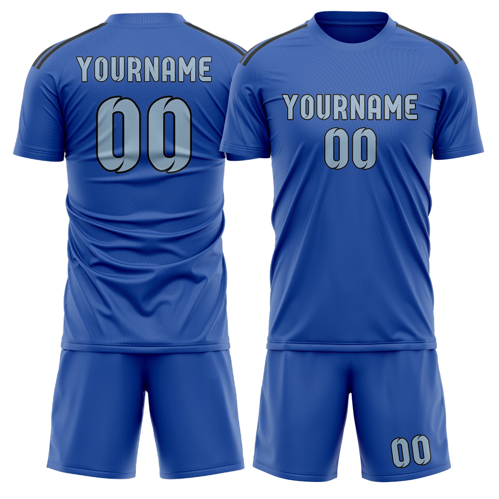Set di maglie da calcio professionali blu cielo e azzurro su misura