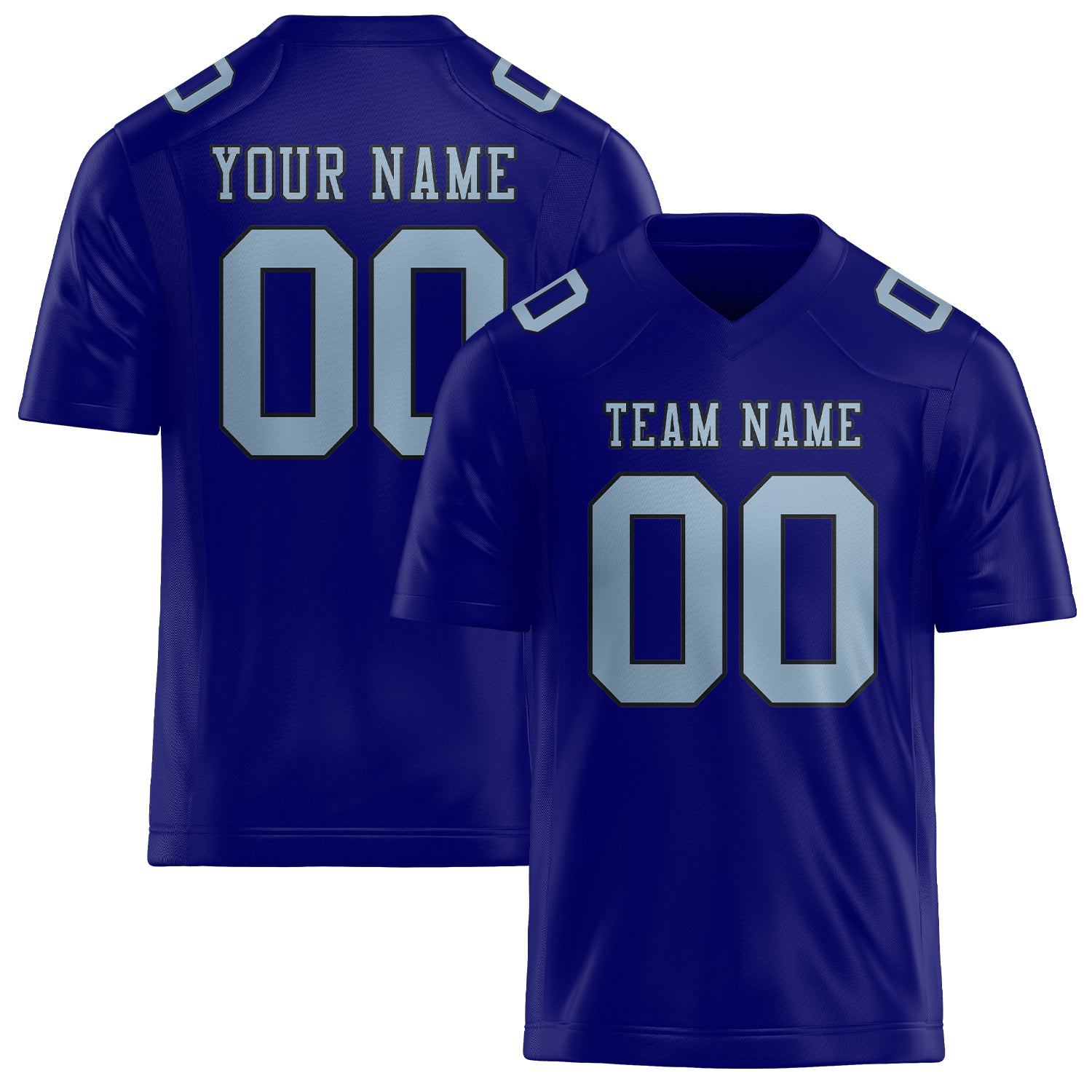 Maglia da rugby professionale personalizzata blu cielo azzurro