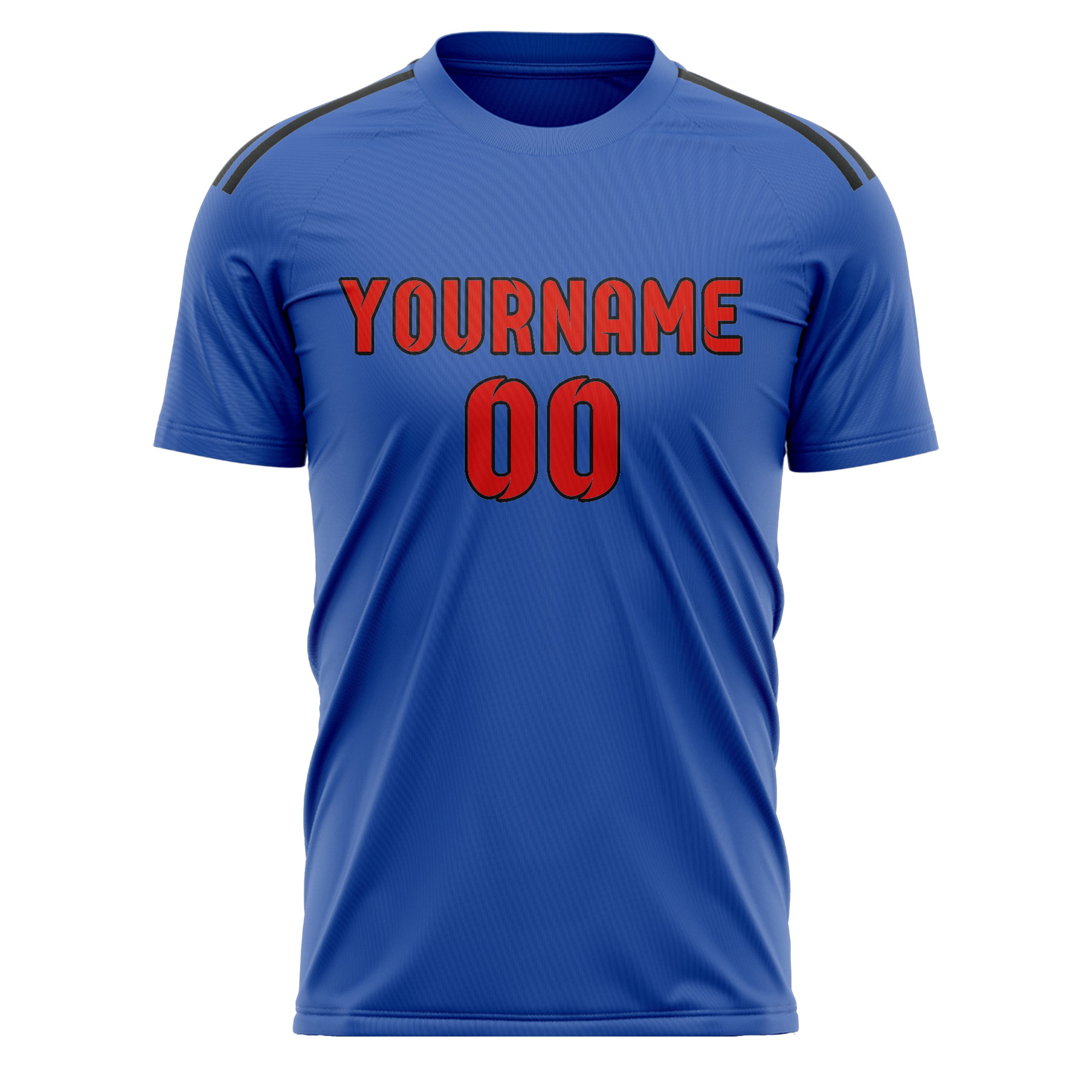 Benutzerdefiniertes Professionelles Himmelblau Orangerot Fußballtrikot