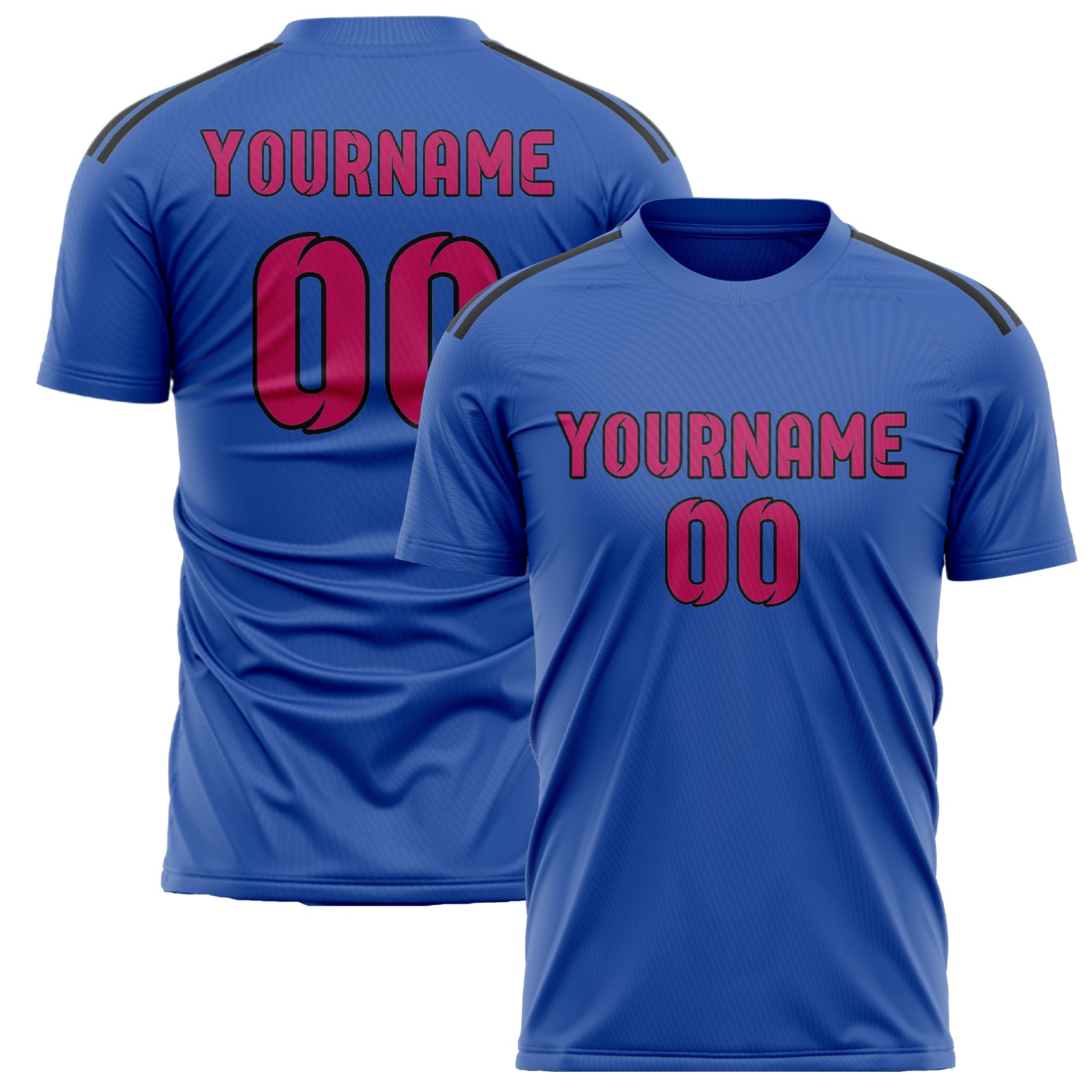 Benutzerdefiniertes Professionelles Himmelblau Rosarot Fußballtrikot