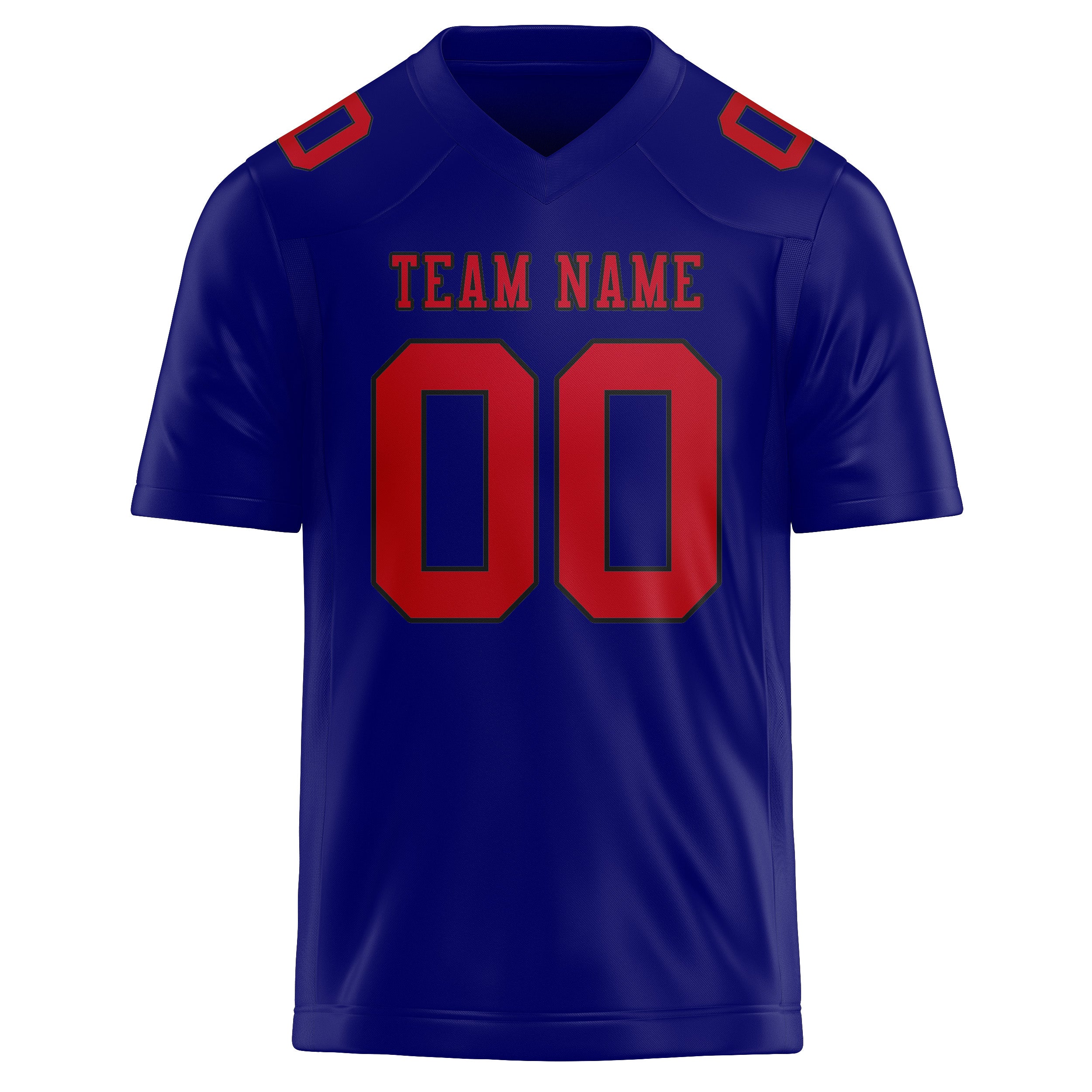 Maglia da rugby professionale personalizzata blu cielo e rossa