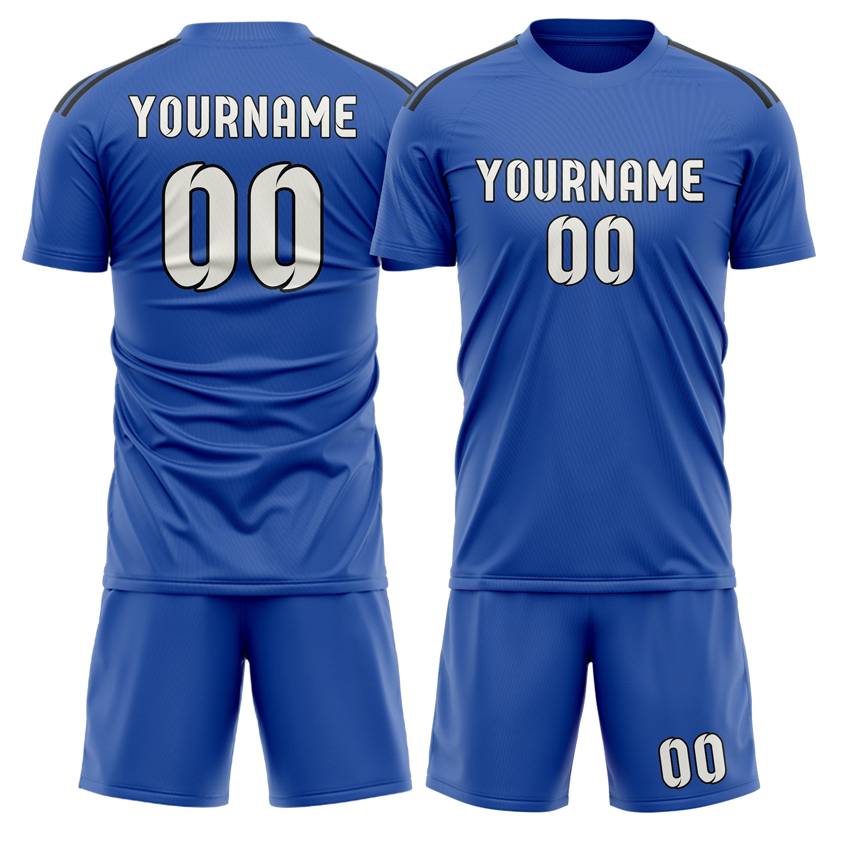 Maßgeschneidertes Professionelles Himmelblau Weiß Fußballtrikot-Set