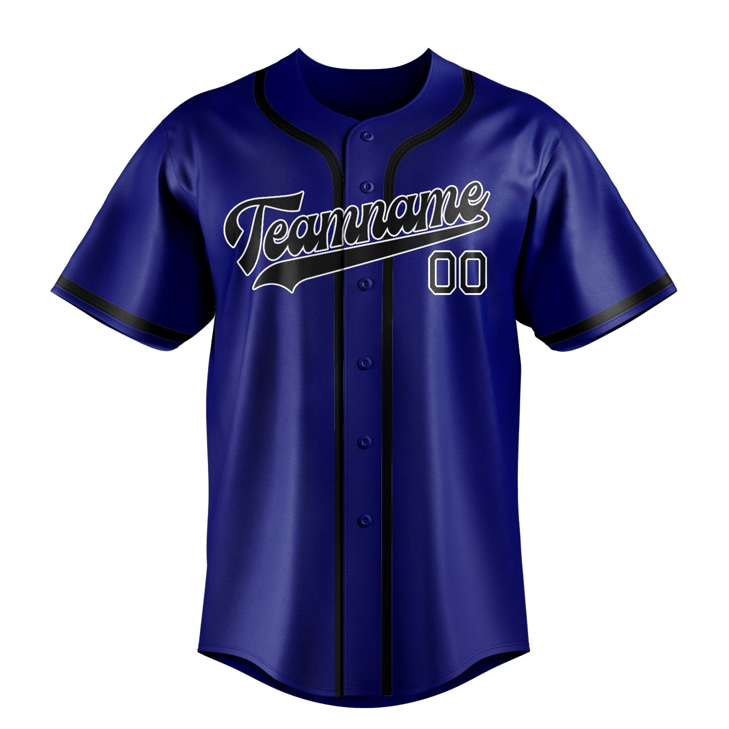 Benutzerdefiniertes Professionelles Himmelblau Schwarz Baseballtrikot