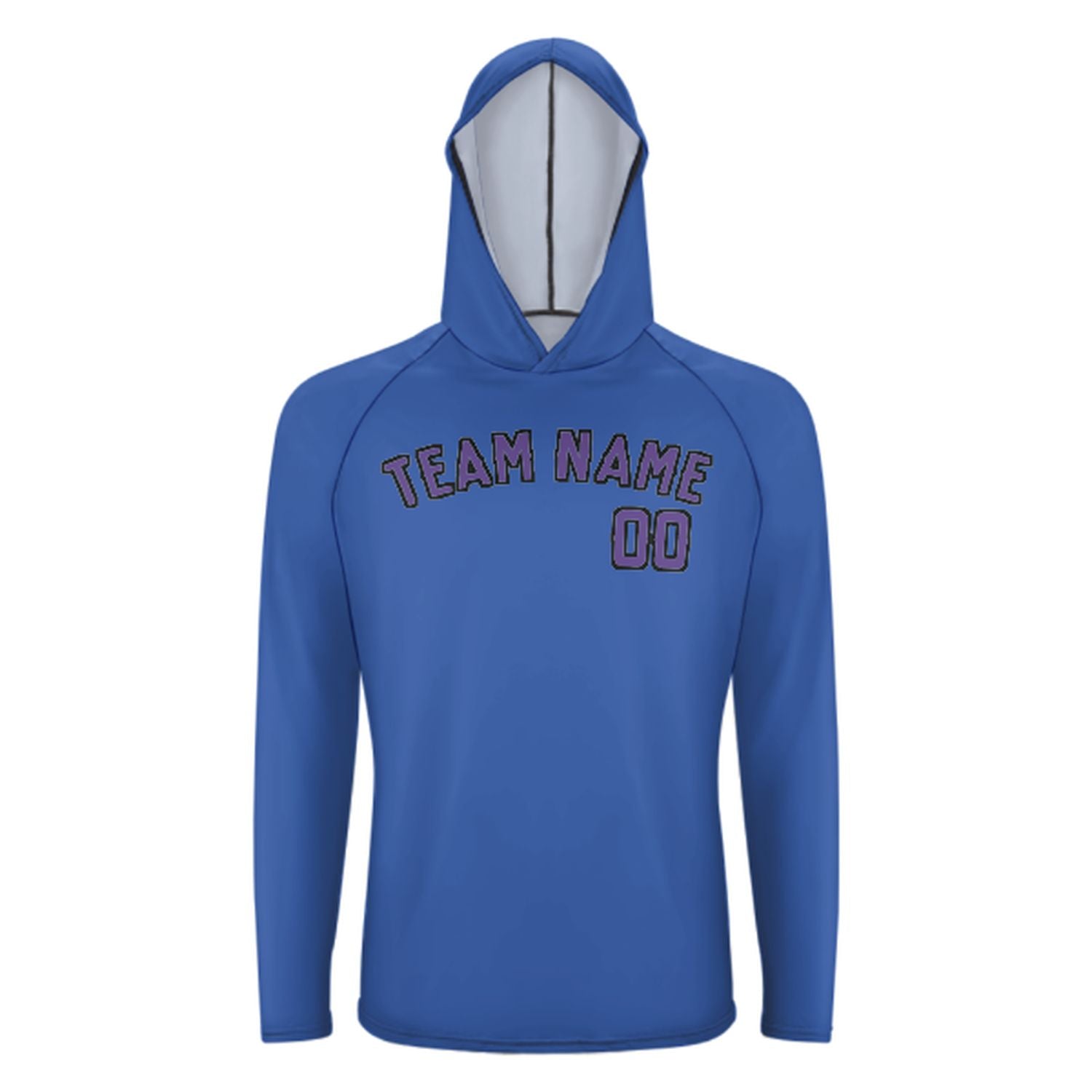 Maßgeschneidertes Himmelblau Lavendel UV-Hoodie