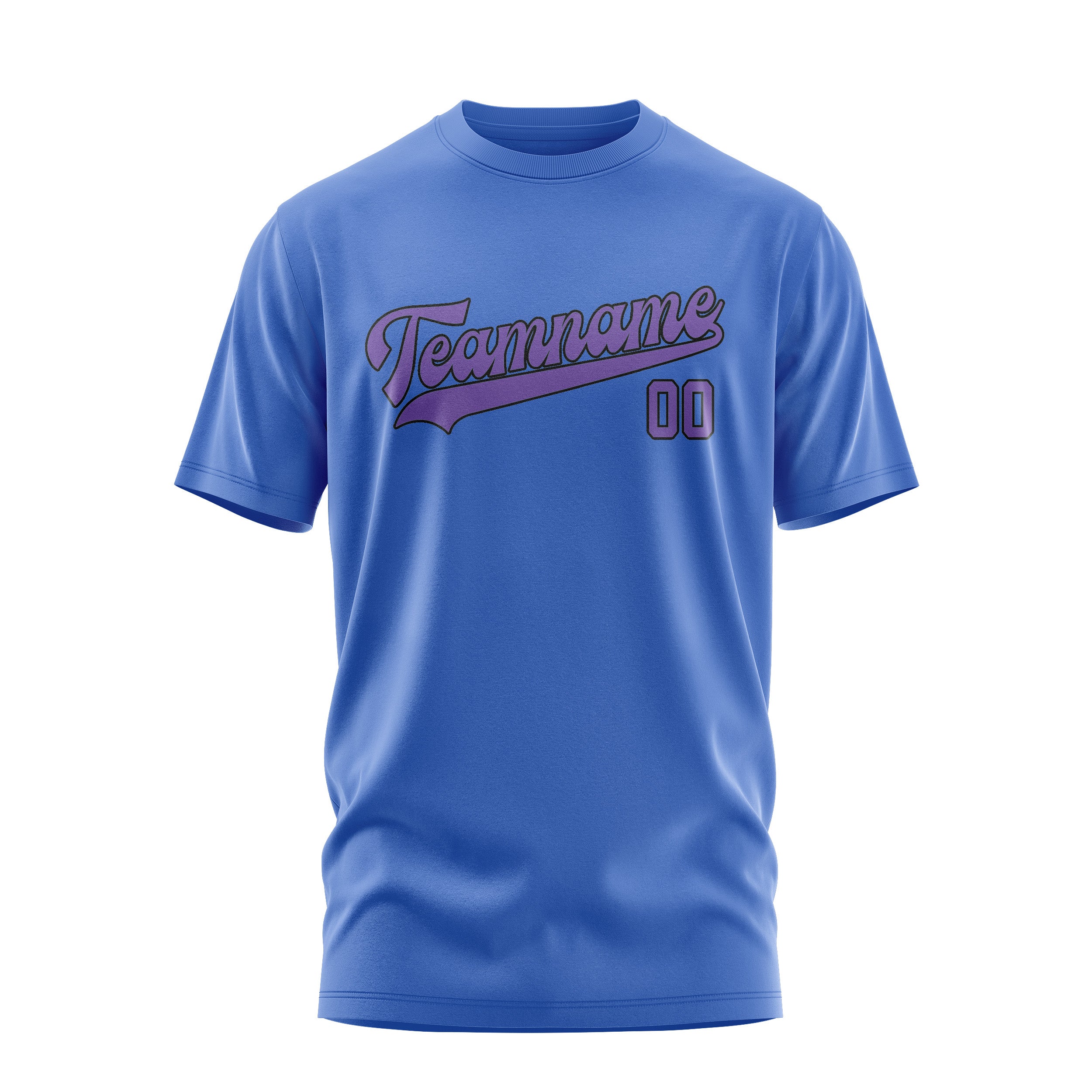 Maßgeschneidertes Himmelblau Lavendel T-Shirt