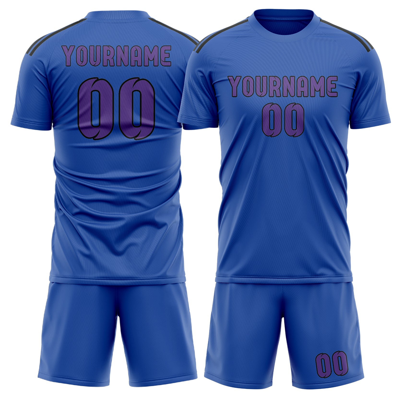Maßgeschneidertes Professionelles Himmelblau Lavendel Fußballtrikot-Set