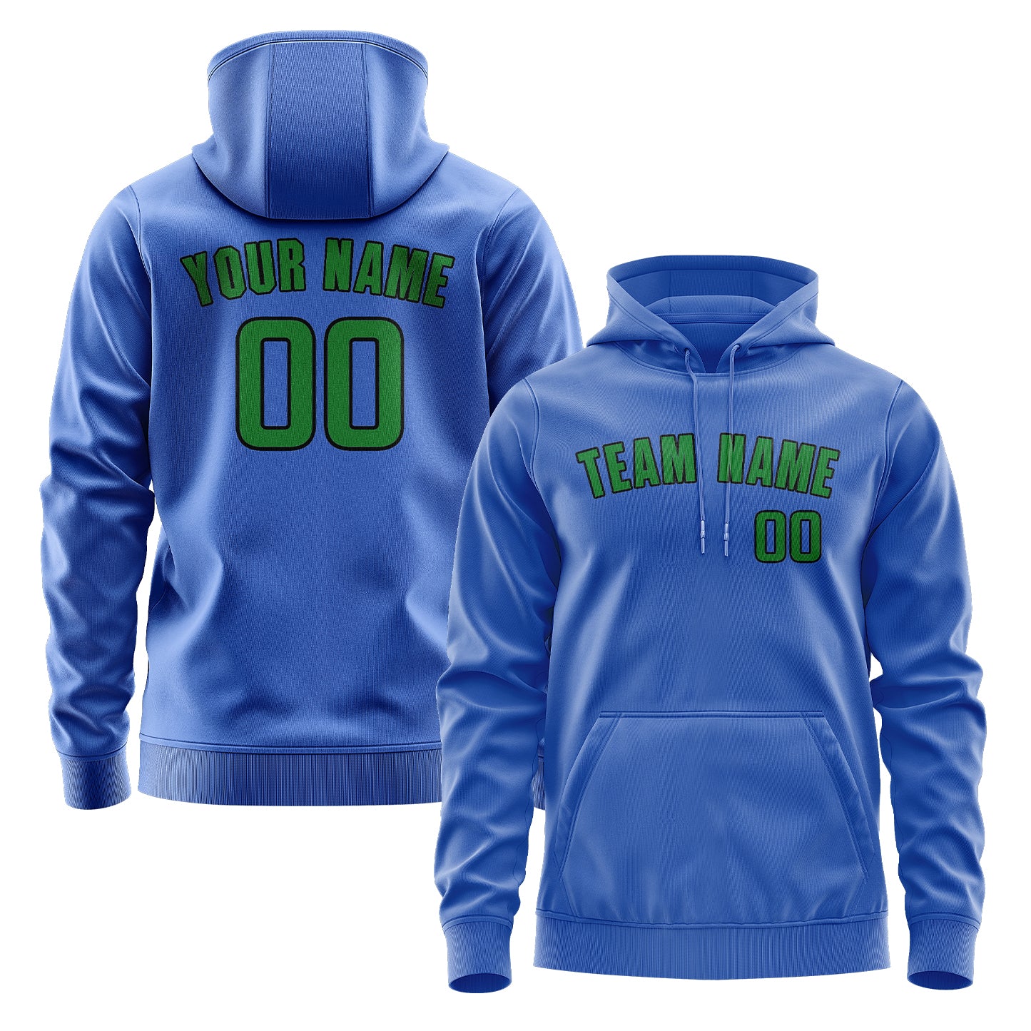 Krejčí -Made Sky Blue Emerald Green Hoodie