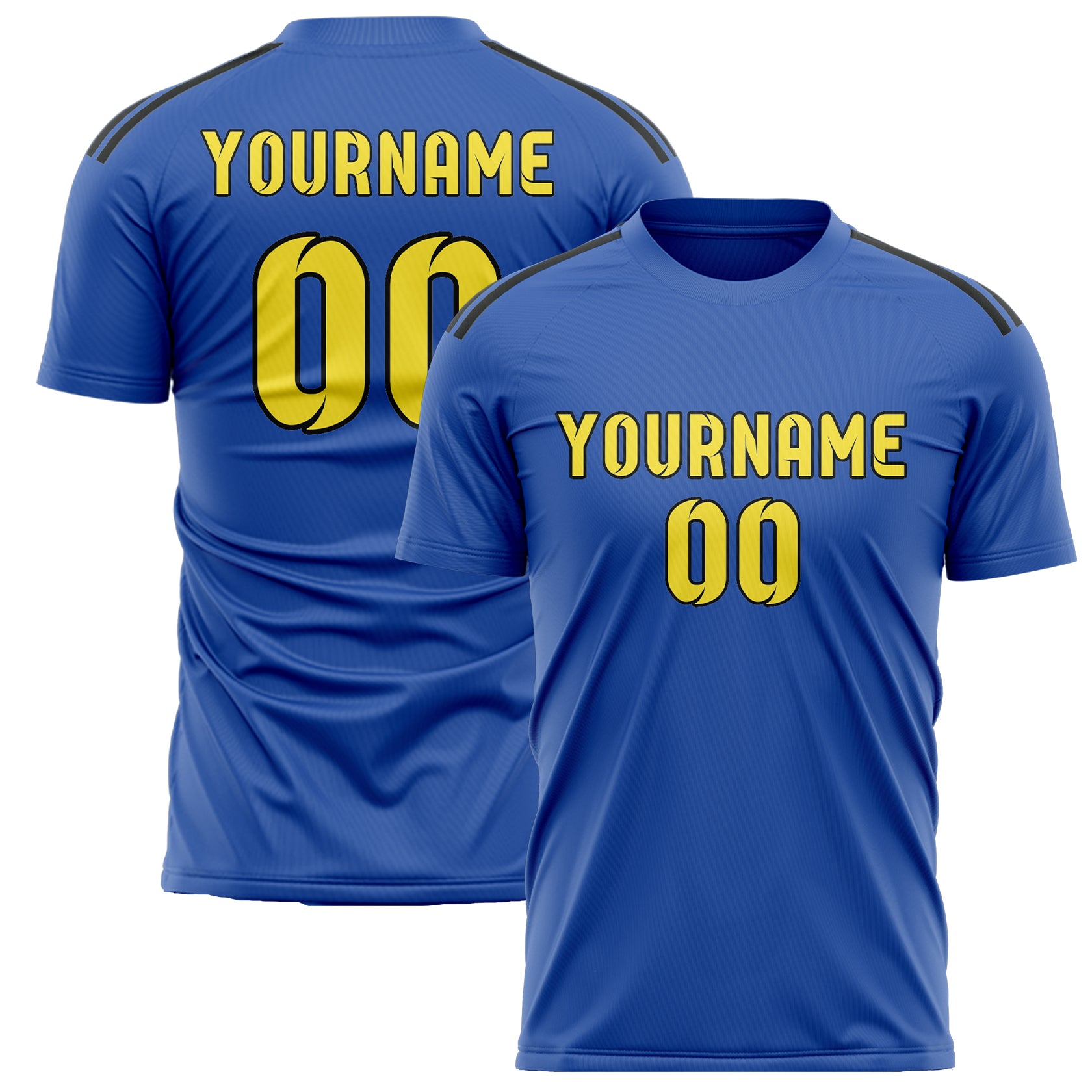 Benutzerdefiniertes Professionelles Himmelblau Blassgelb Fußballtrikot