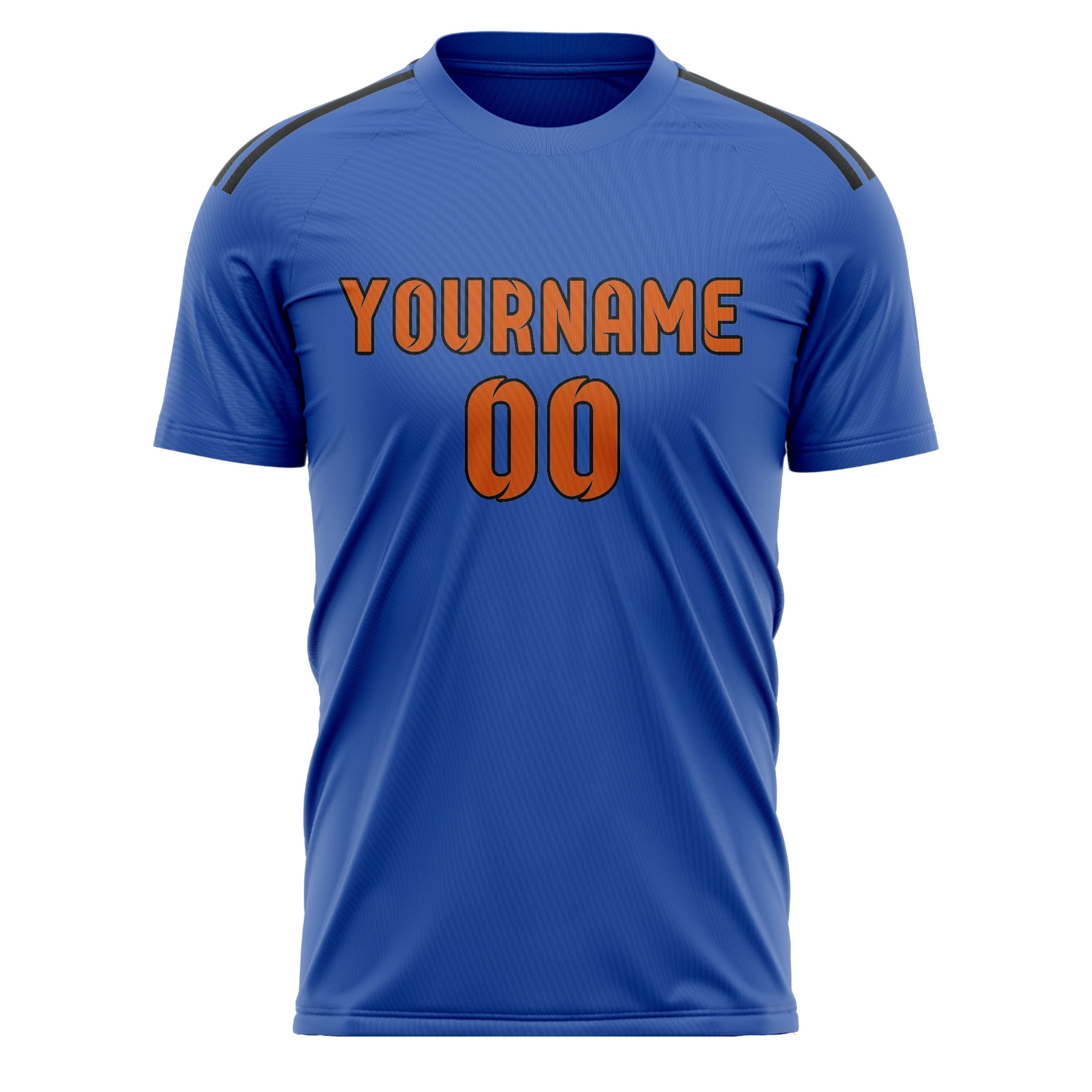 Benutzerdefiniertes Professionelles Himmelblau Orange Fußballtrikot